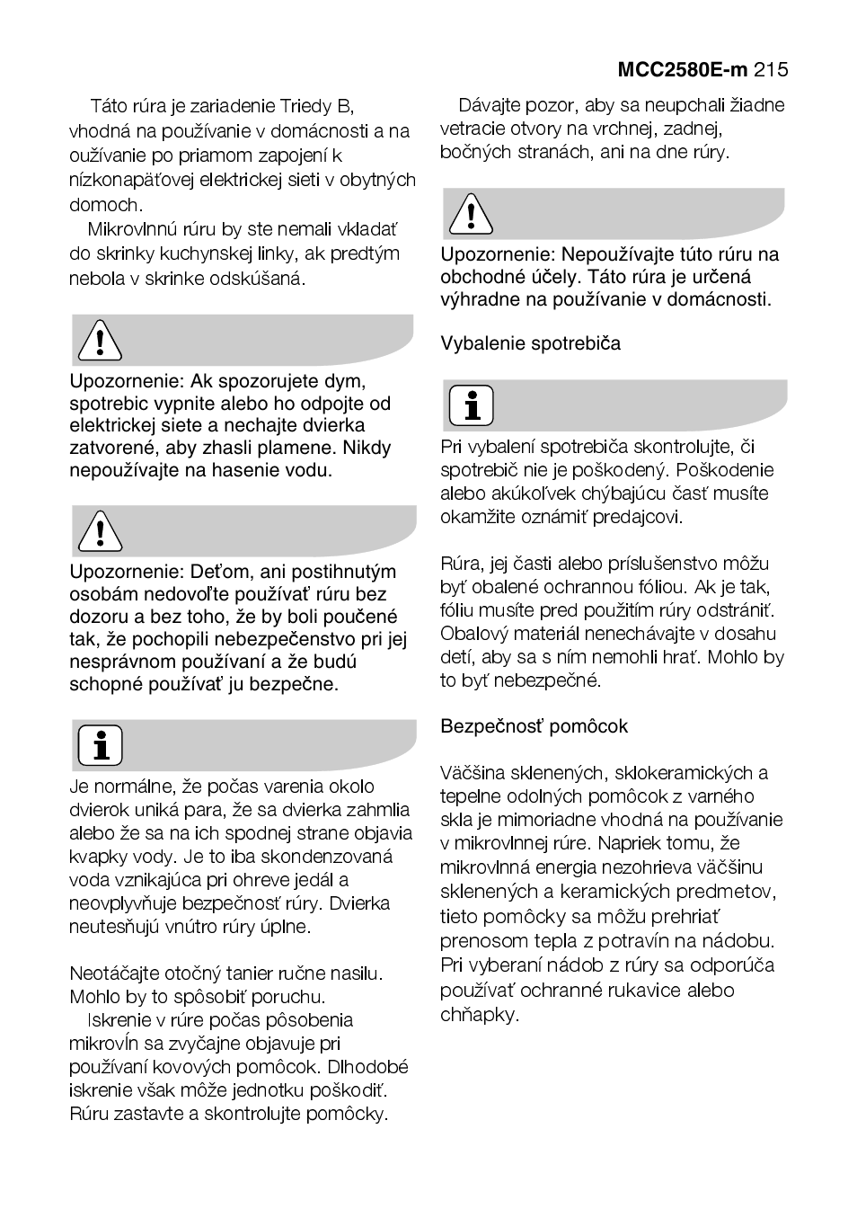 AEG MCC2580E-M User Manual | Page 215 / 284