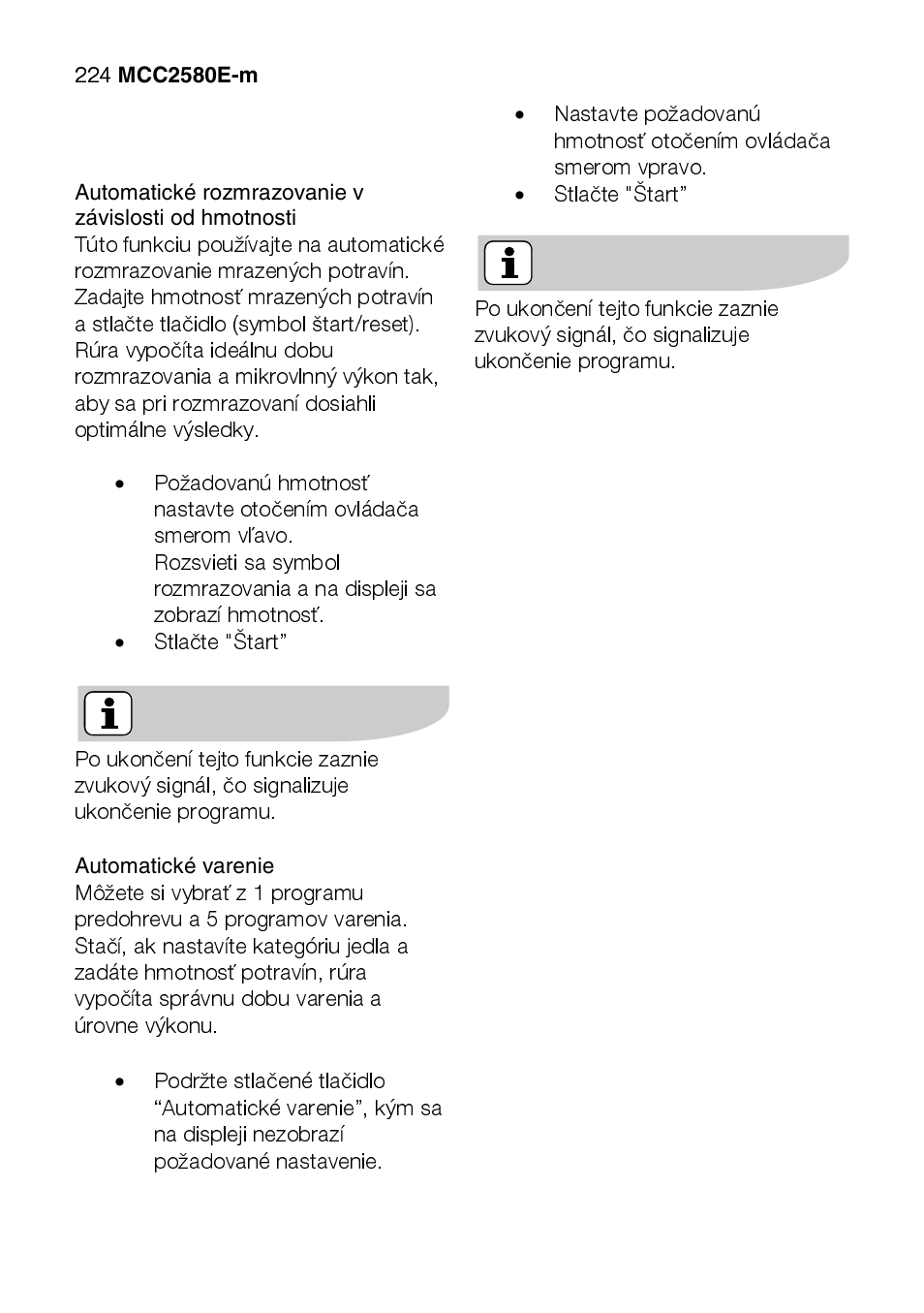AEG MCC2580E-M User Manual | Page 224 / 284
