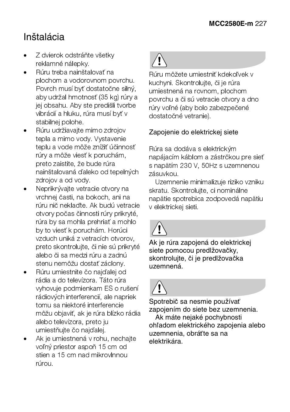 AEG MCC2580E-M User Manual | Page 227 / 284