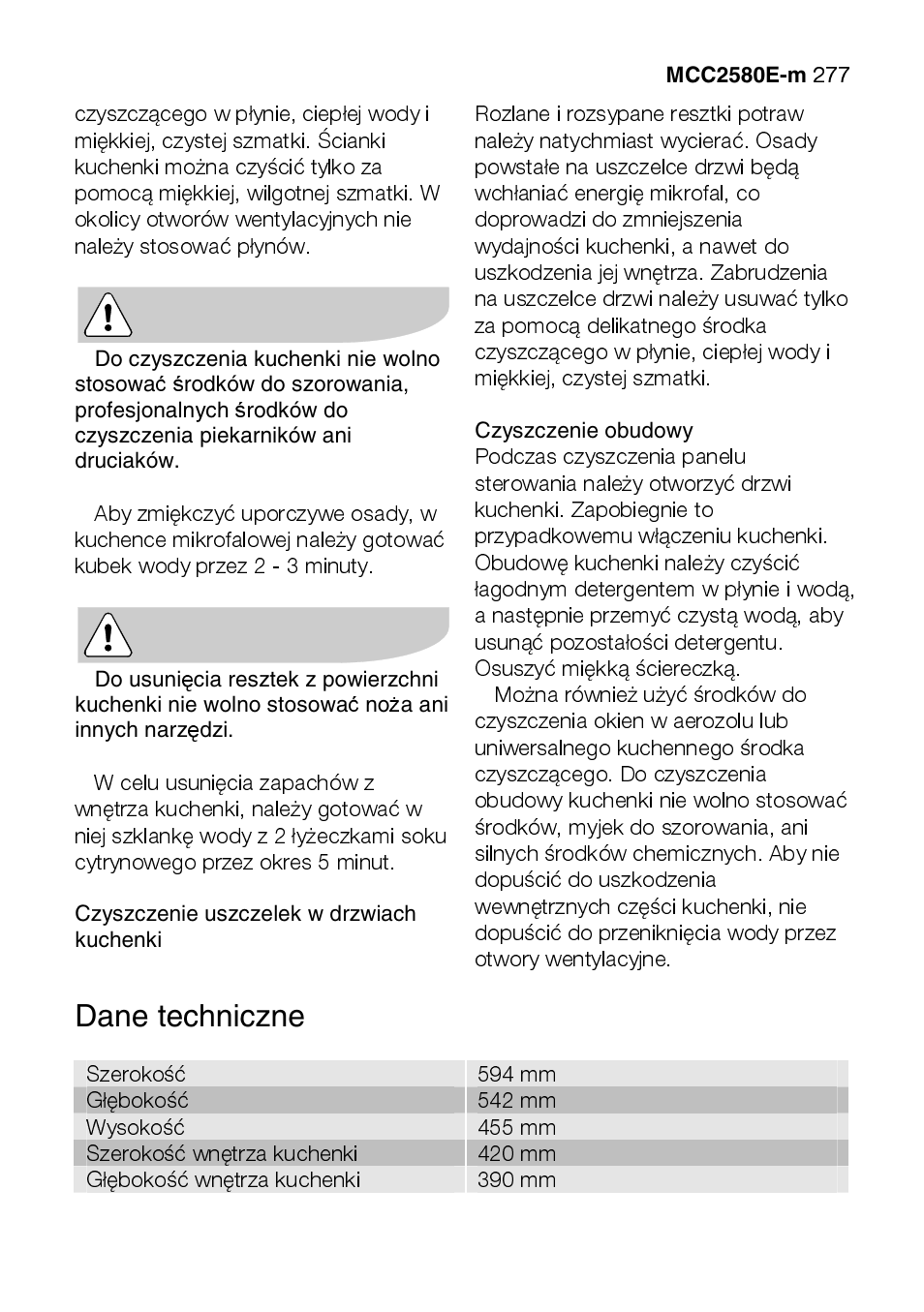 AEG MCC2580E-M User Manual | Page 277 / 284