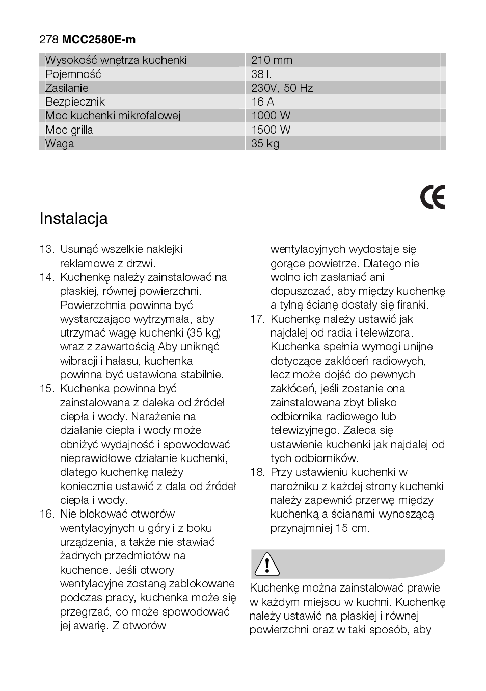 AEG MCC2580E-M User Manual | Page 278 / 284