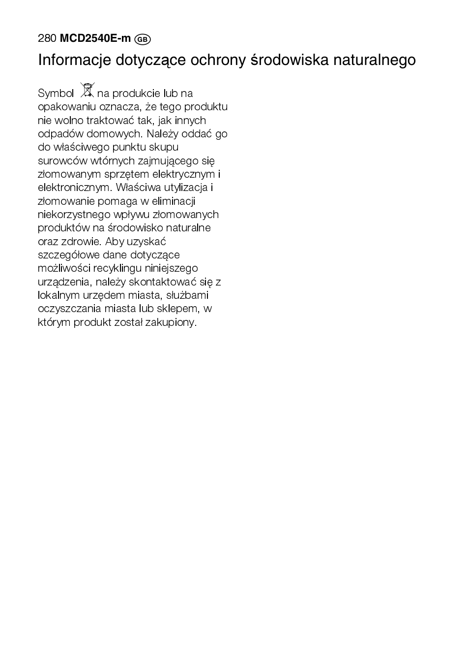 AEG MCC2580E-M User Manual | Page 280 / 284