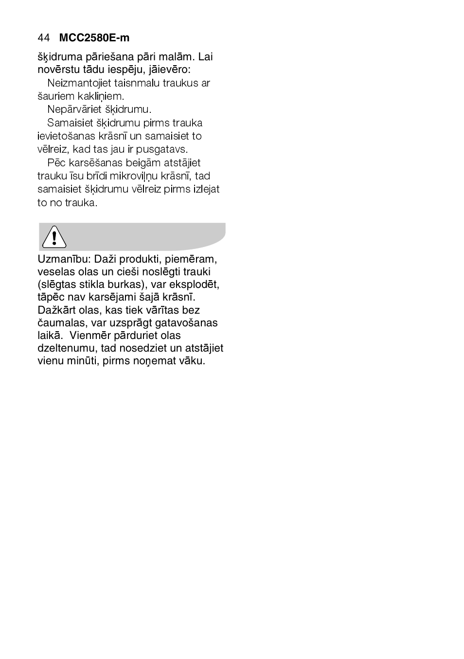 AEG MCC2580E-M User Manual | Page 44 / 284