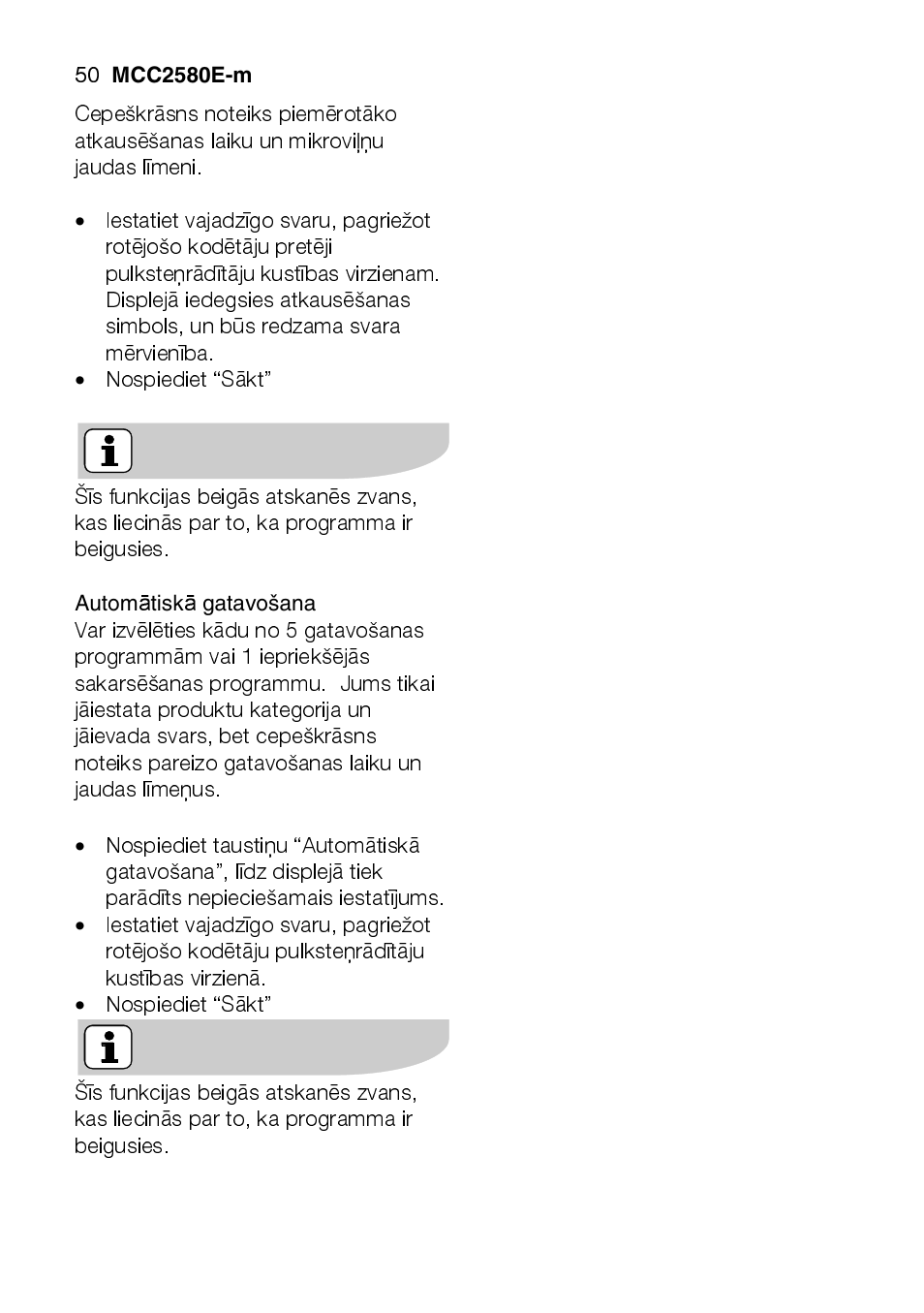 AEG MCC2580E-M User Manual | Page 50 / 284