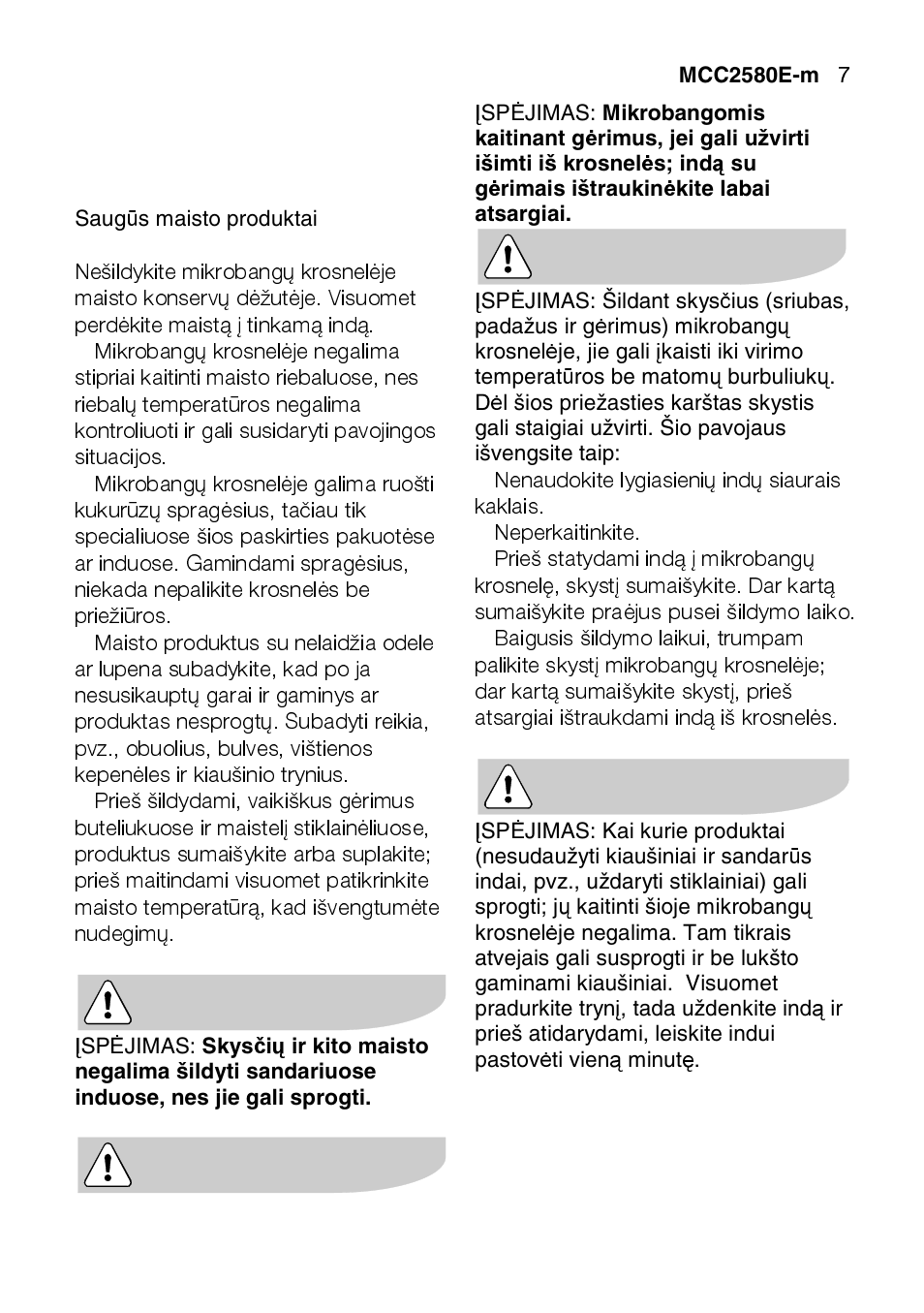 AEG MCC2580E-M User Manual | Page 7 / 284