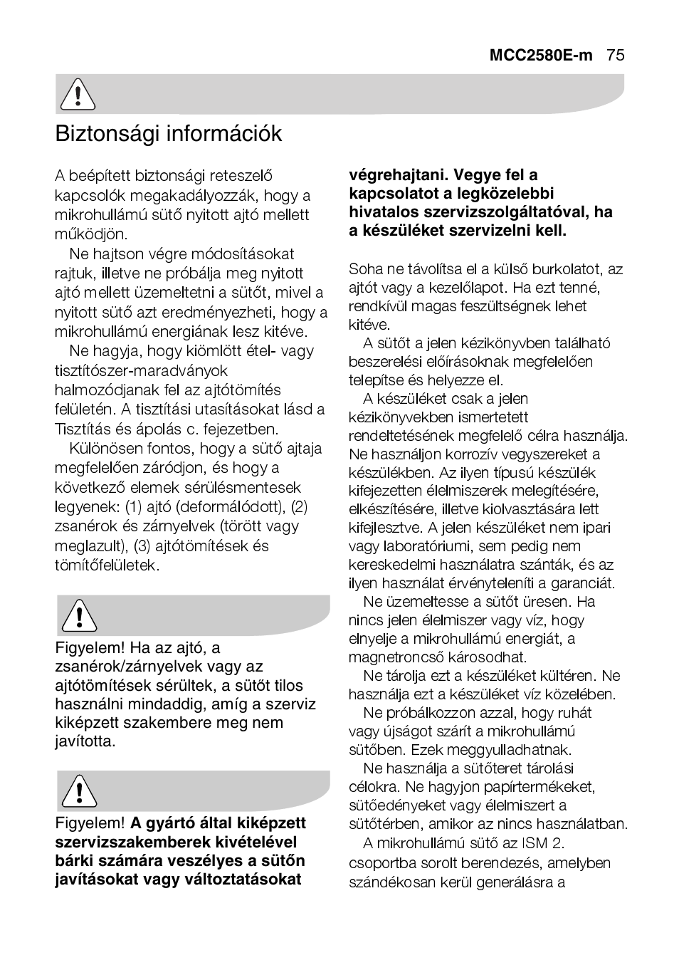 AEG MCC2580E-M User Manual | Page 75 / 284