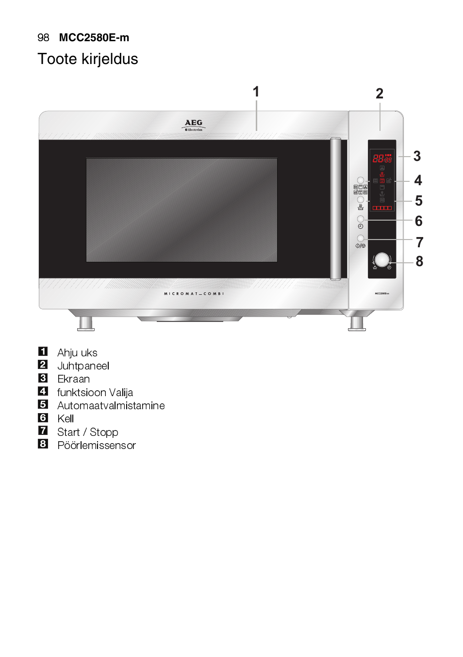 AEG MCC2580E-M User Manual | Page 98 / 284