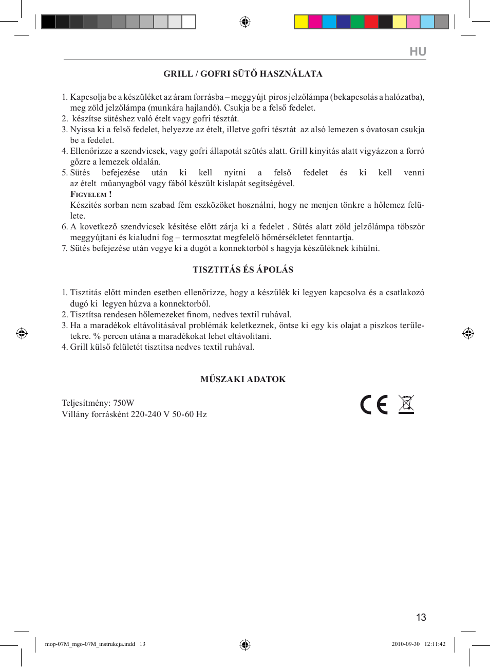 MPM MGO-07M User Manual | Page 13 / 24