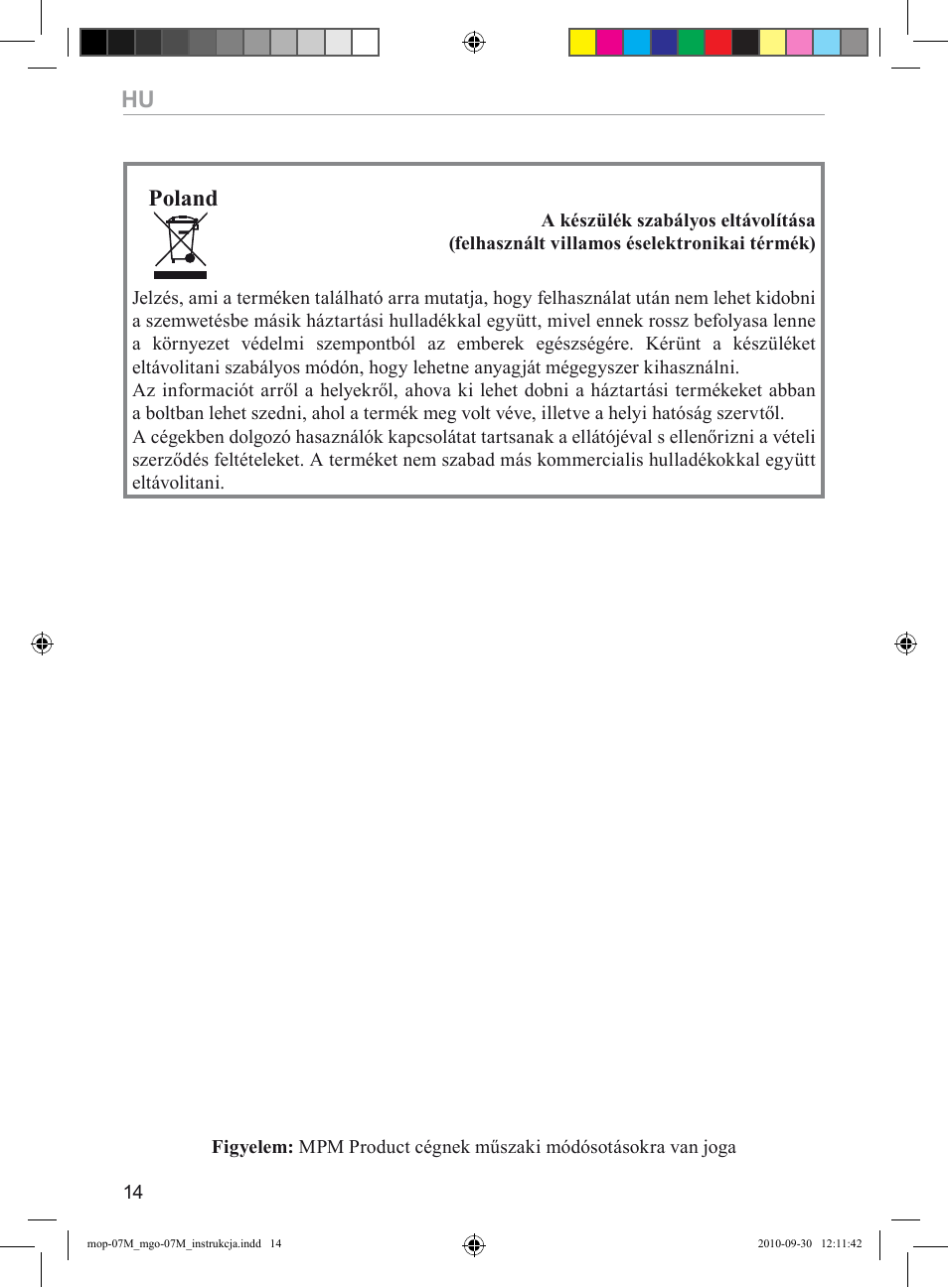 Poland | MPM MGO-07M User Manual | Page 14 / 24