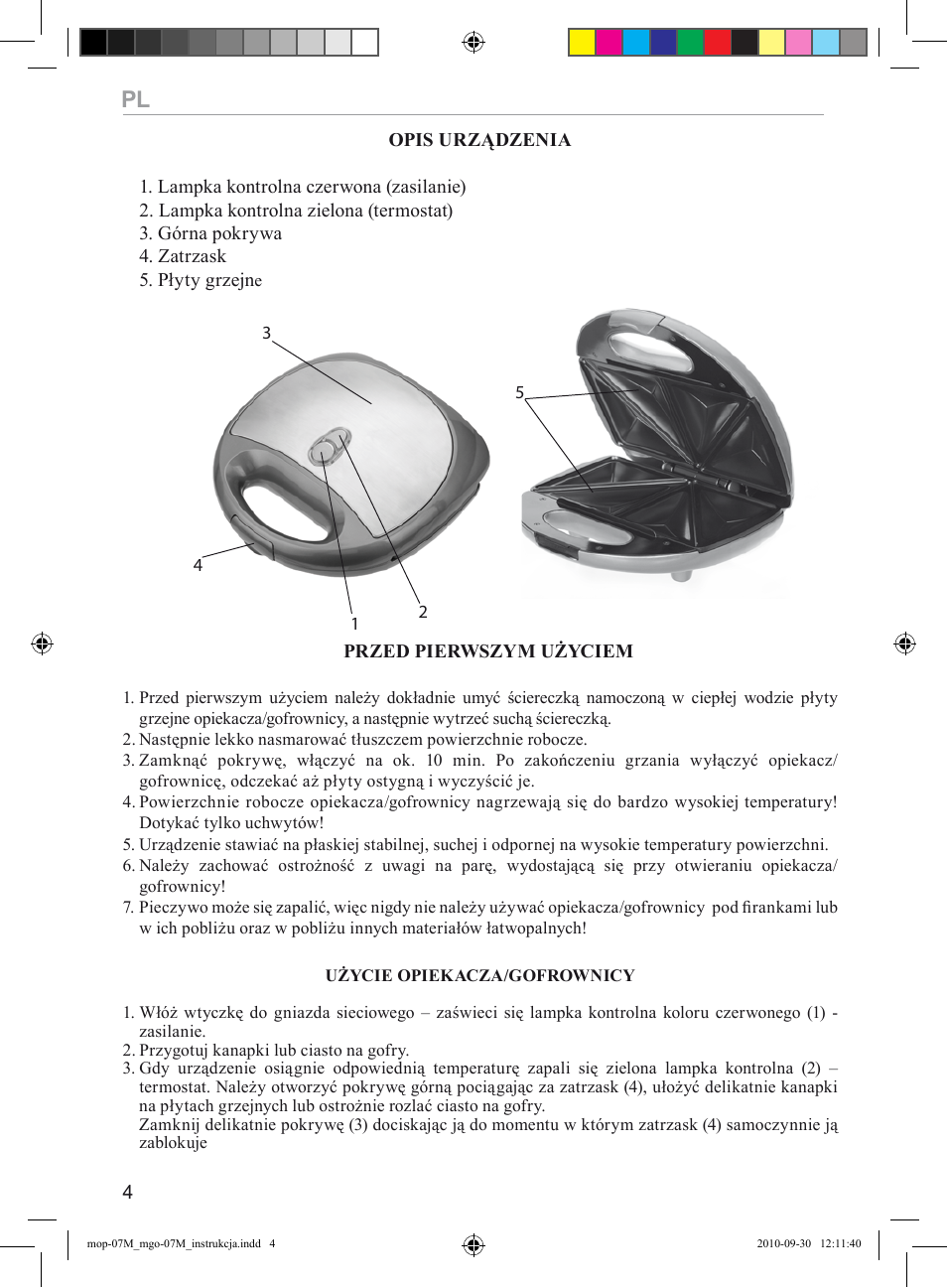 MPM MGO-07M User Manual | Page 4 / 24