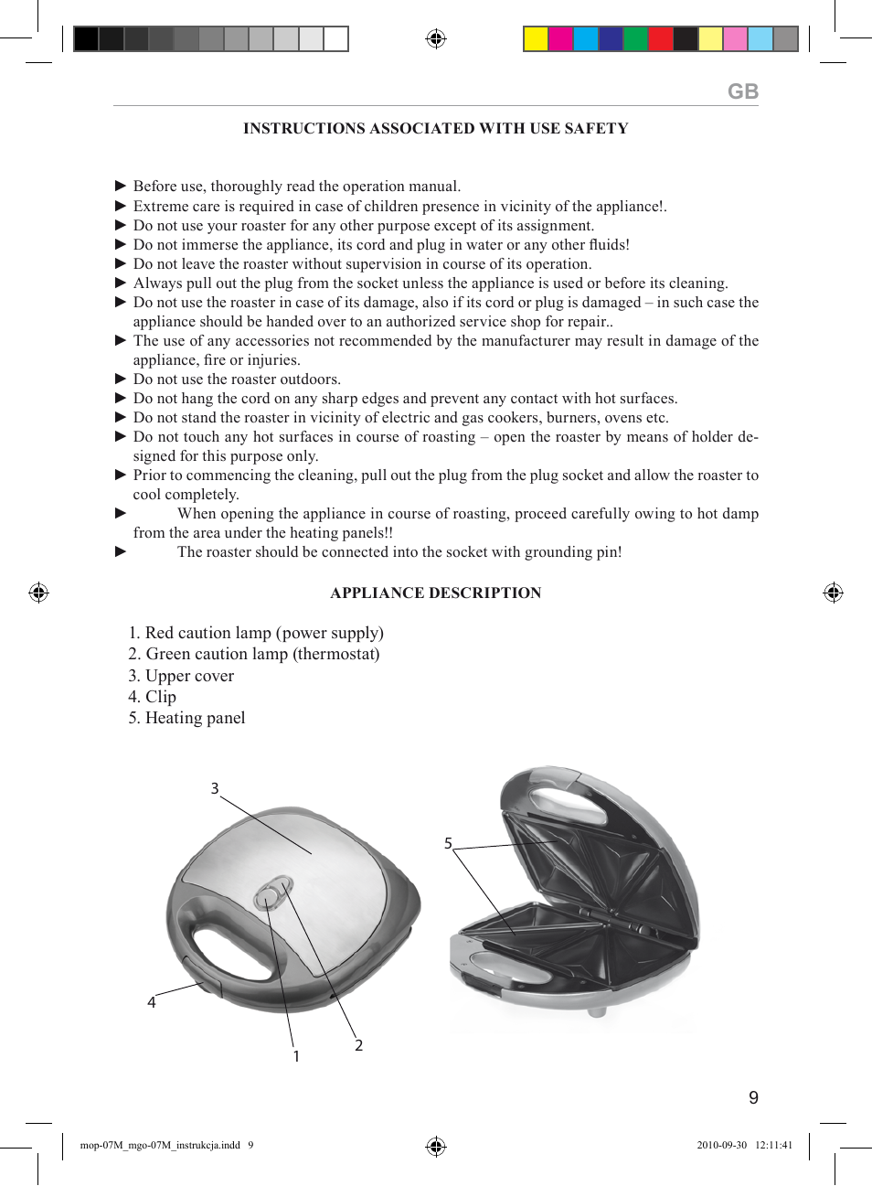 MPM MGO-07M User Manual | Page 9 / 24
