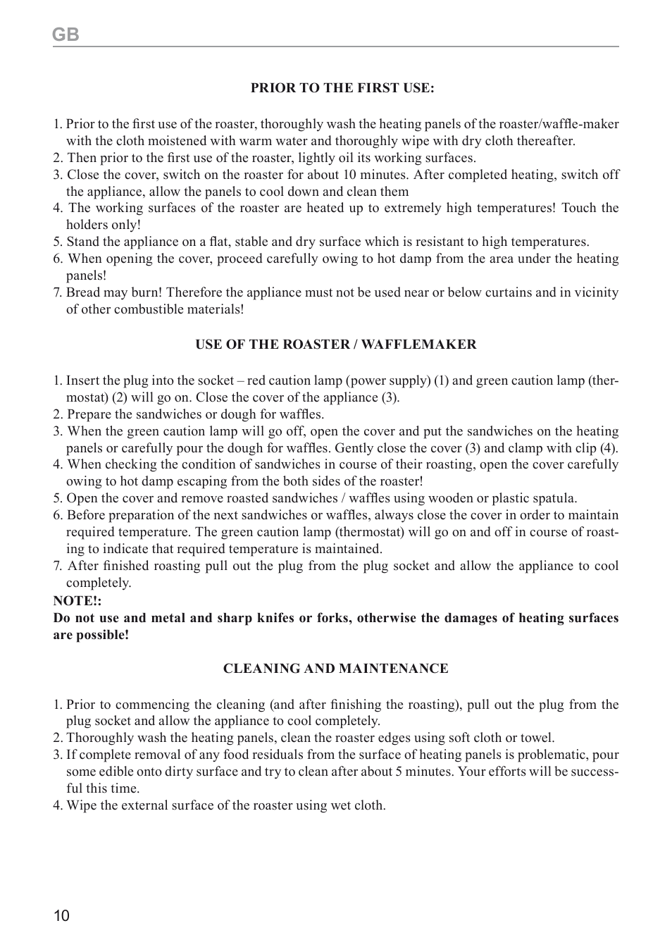 MPM MGO-05M User Manual | Page 10 / 24