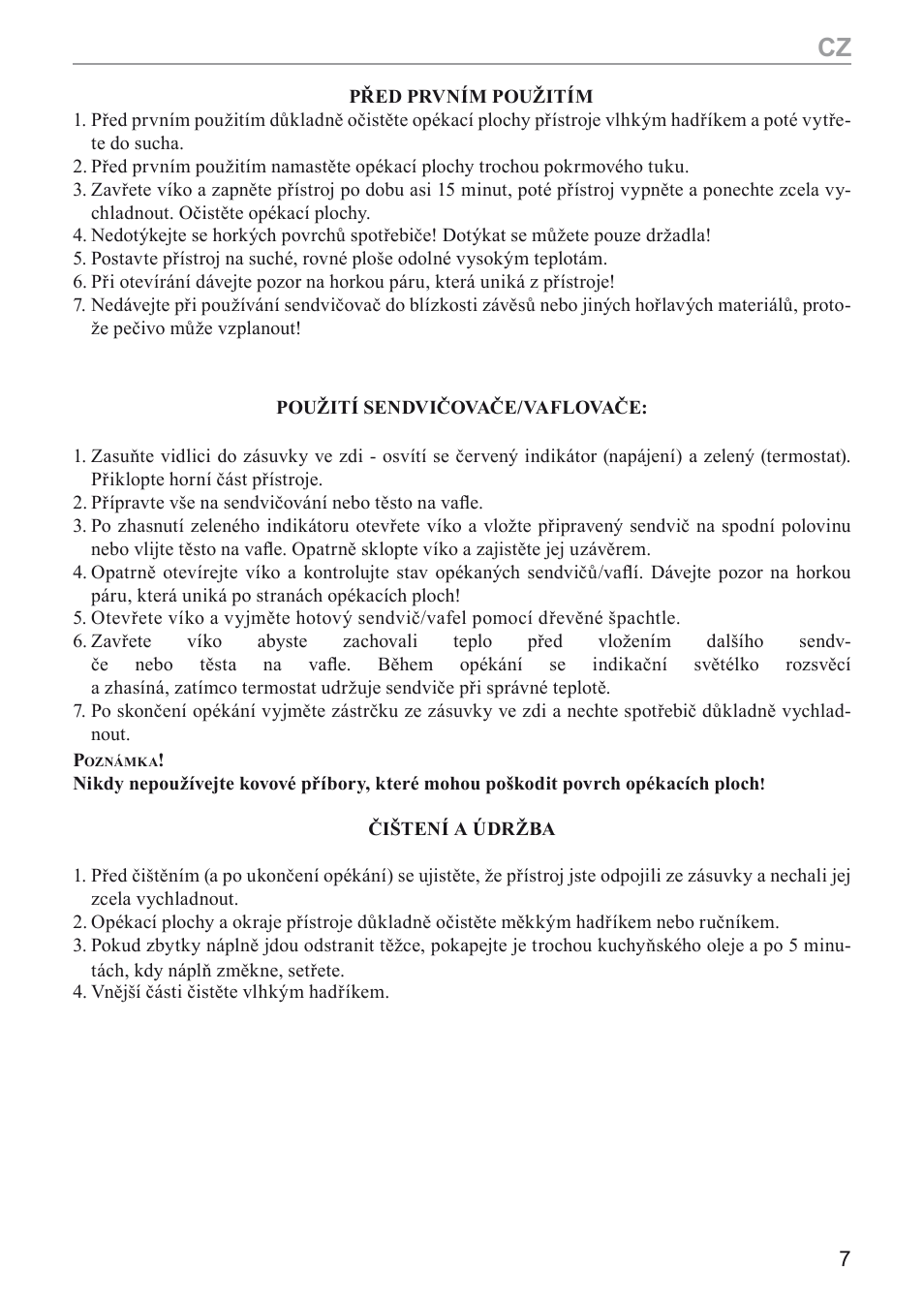 MPM MGO-05M User Manual | Page 7 / 24