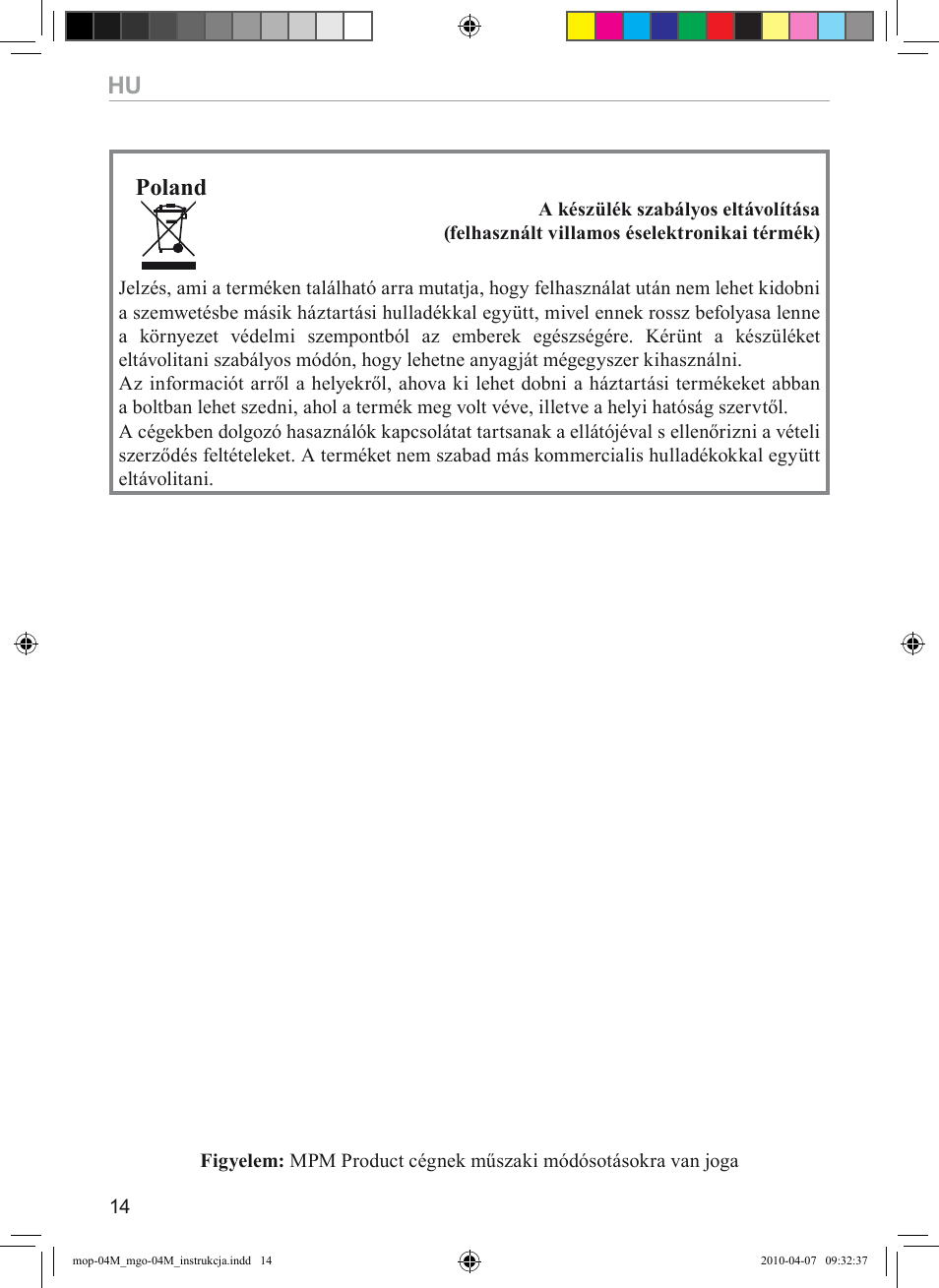 Poland | MPM MGO-04 User Manual | Page 14 / 24