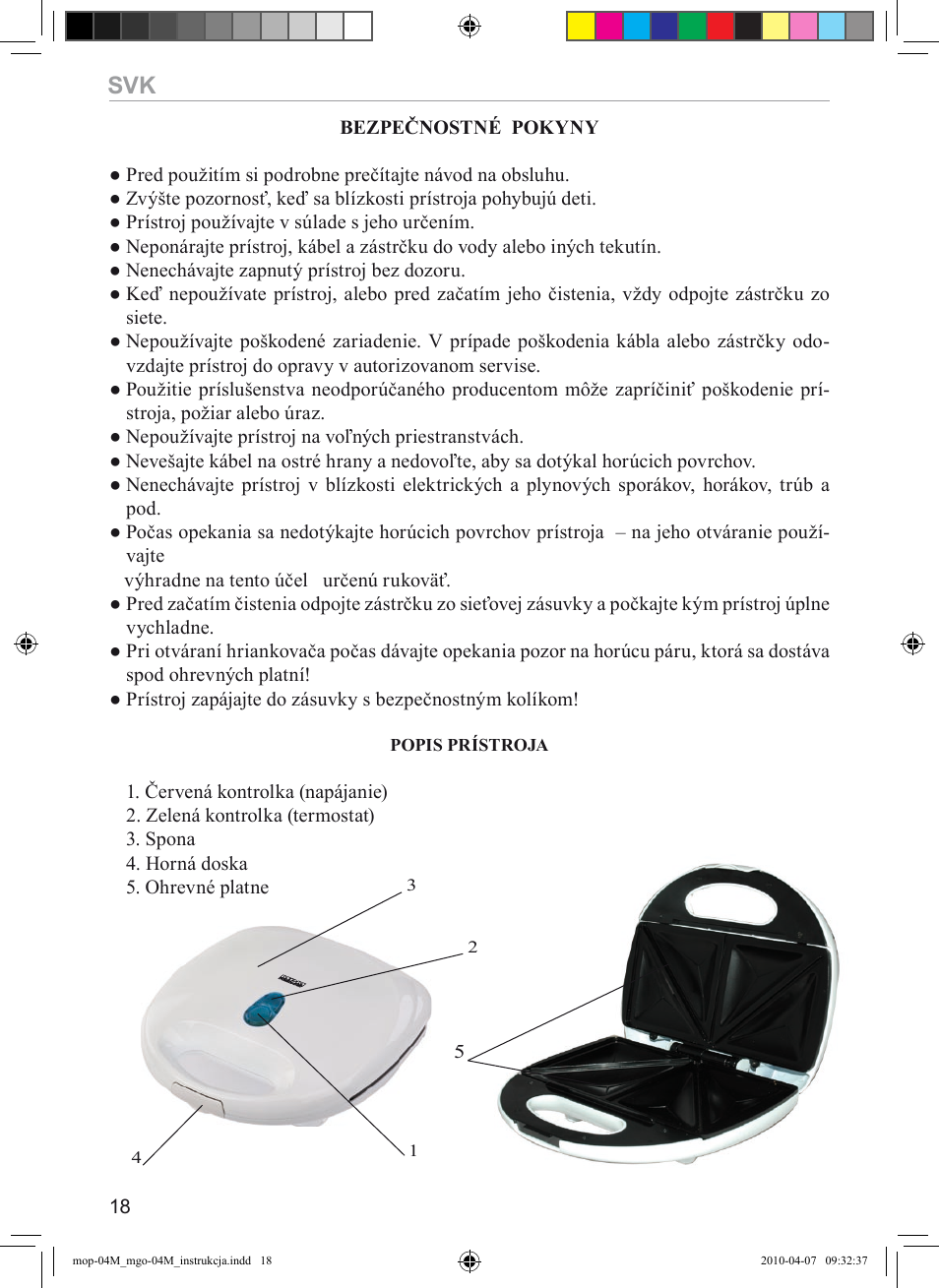 MPM MGO-04 User Manual | Page 18 / 24