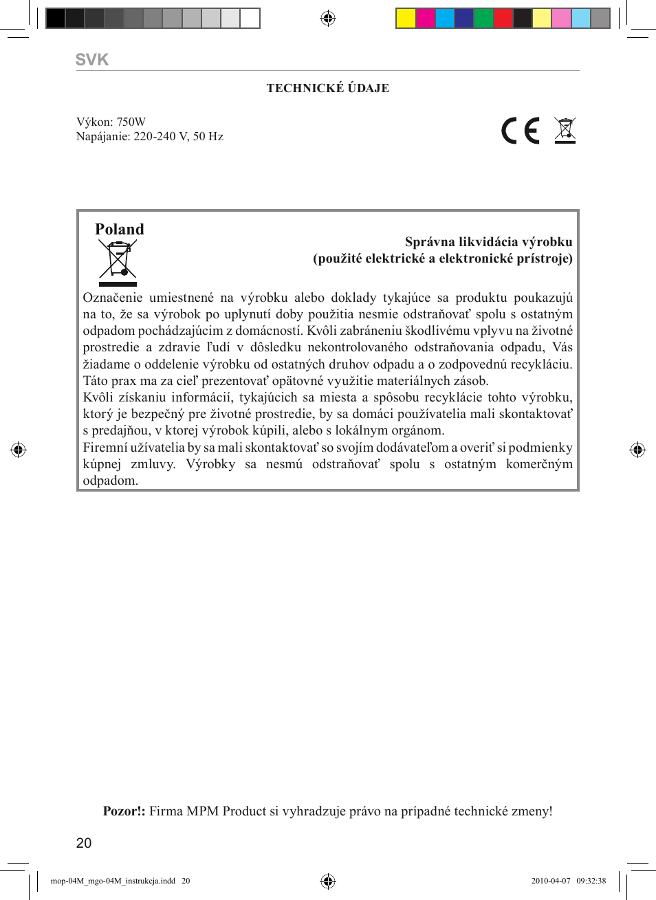 Poland | MPM MGO-04 User Manual | Page 20 / 24