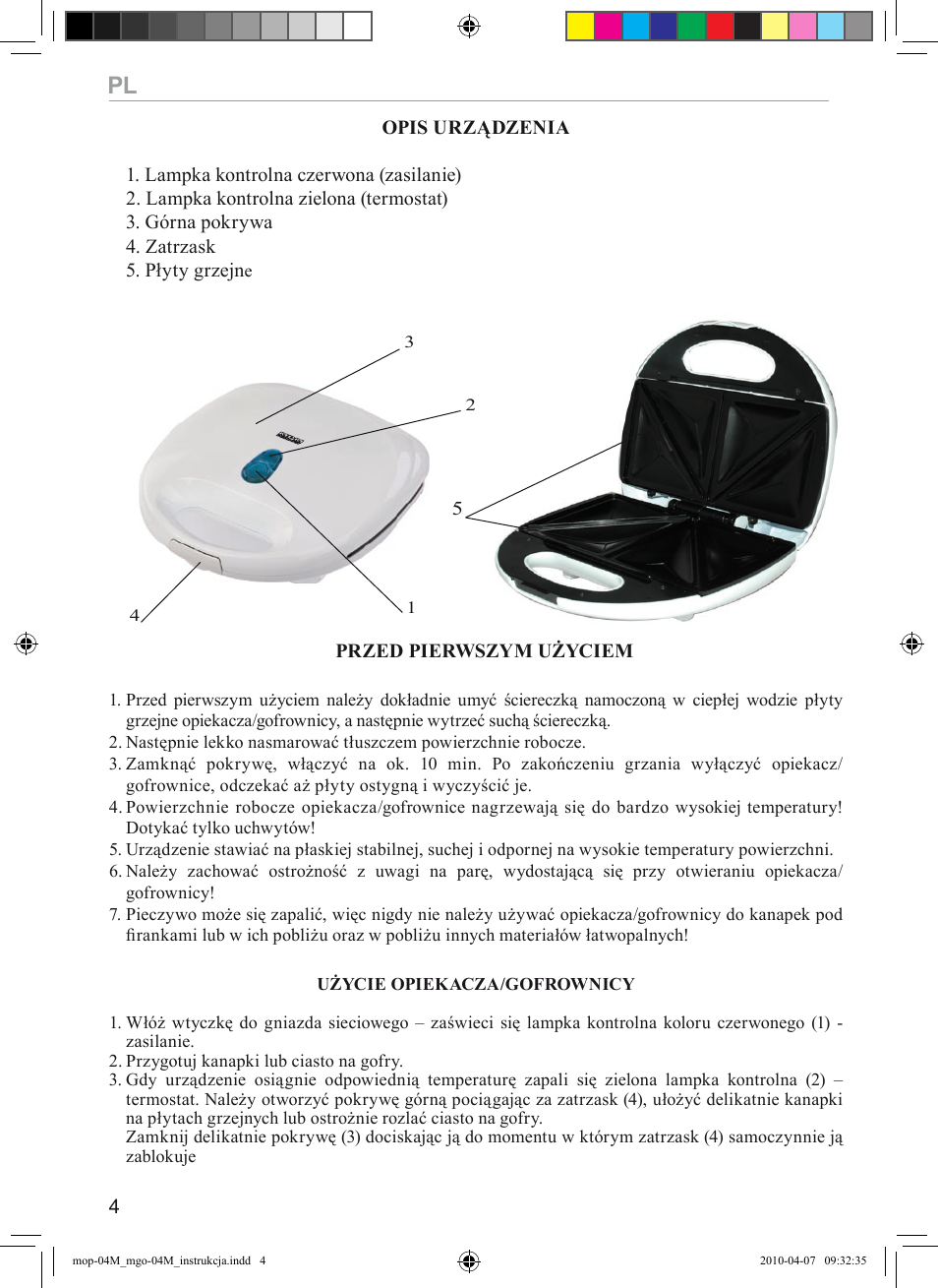 MPM MGO-04 User Manual | Page 4 / 24