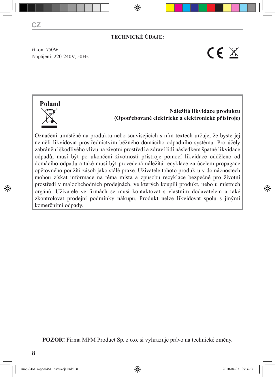 Poland | MPM MGO-04 User Manual | Page 8 / 24