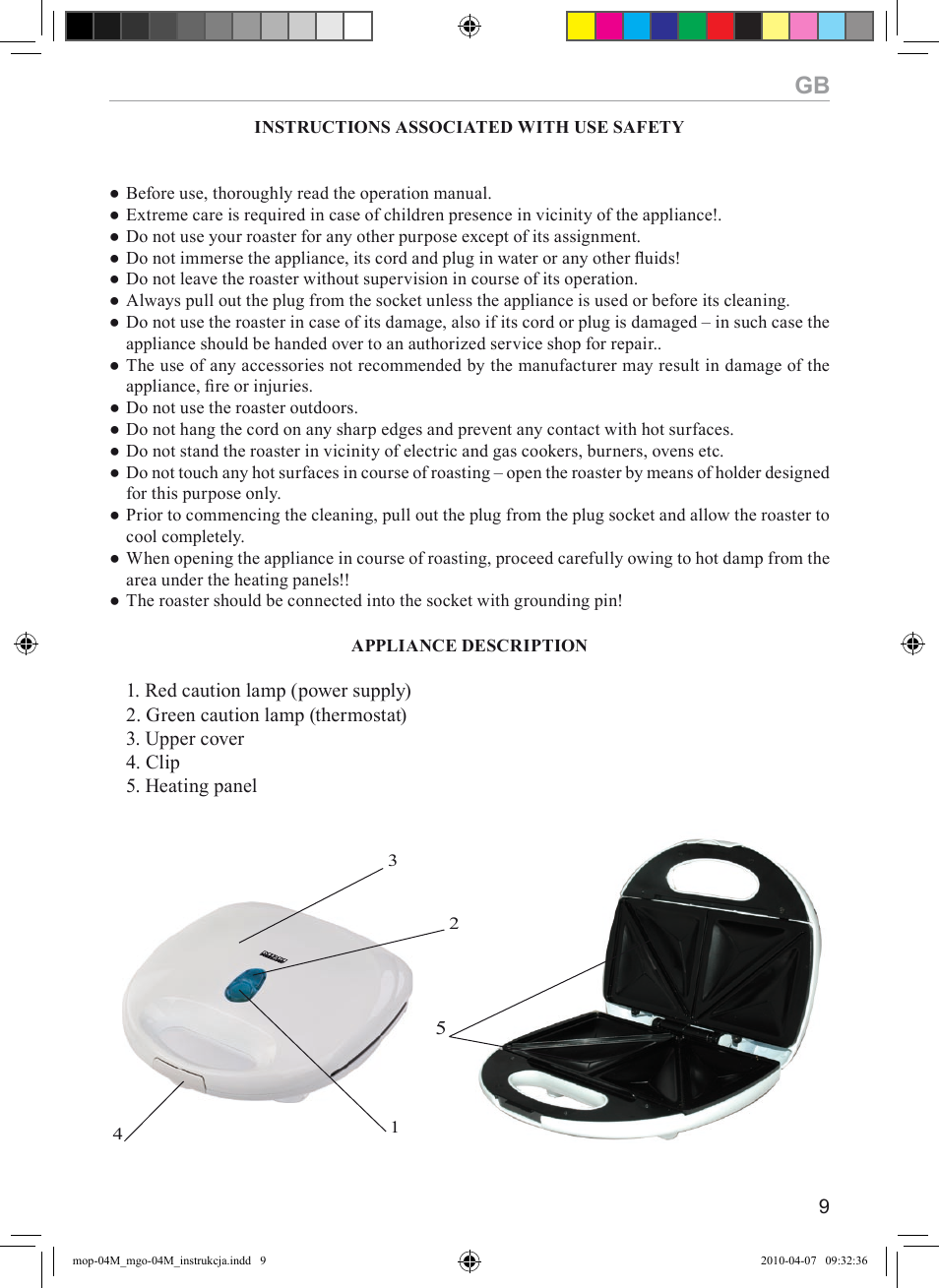 MPM MGO-04 User Manual | Page 9 / 24