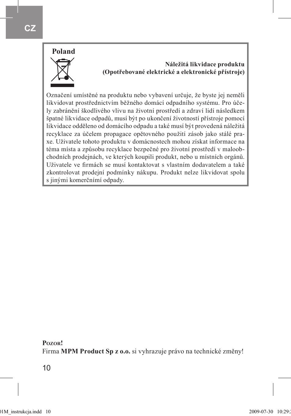 Poland | MPM MOP-01M User Manual | Page 10 / 32