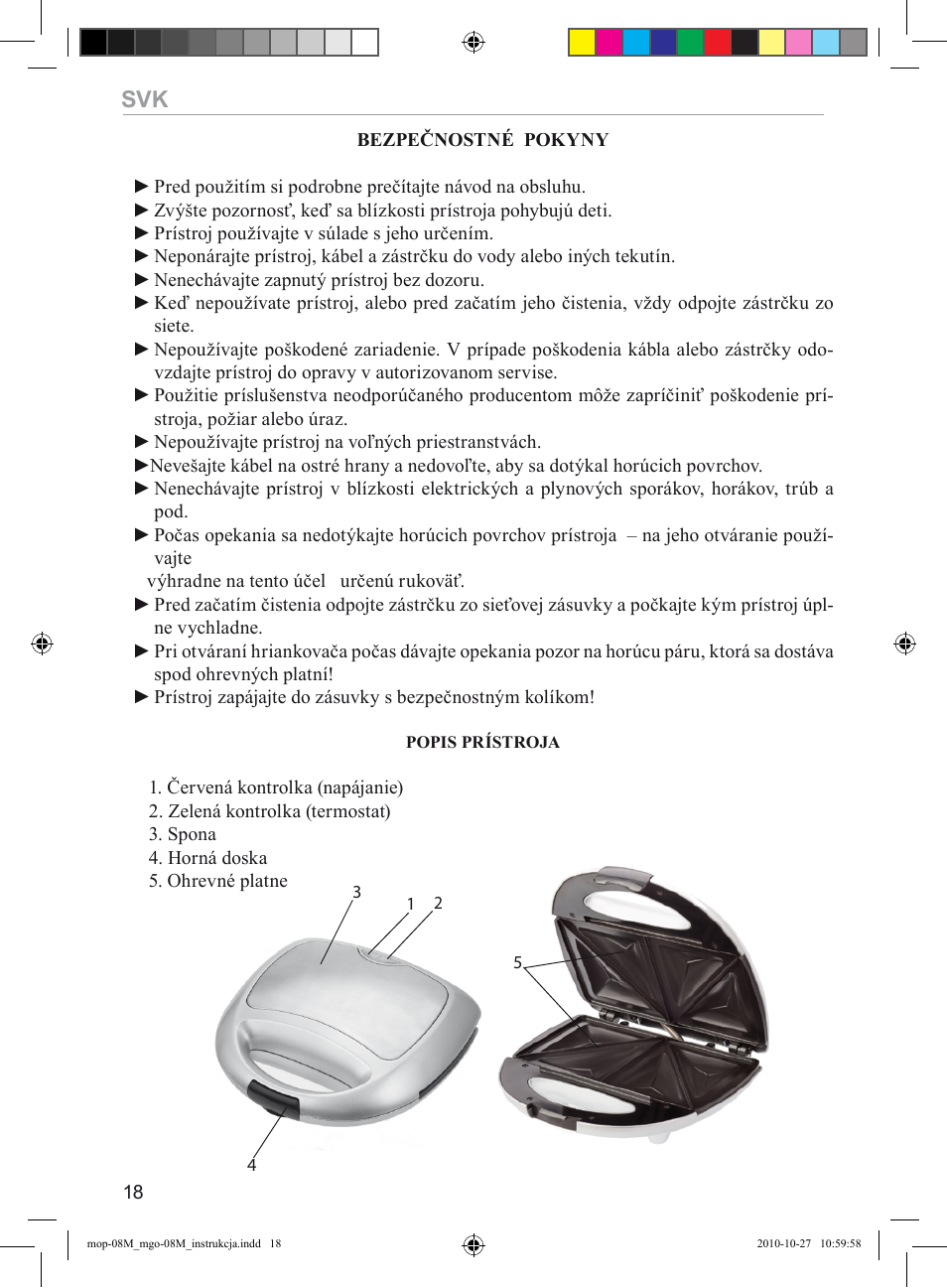 MPM MGO-08M User Manual | Page 18 / 24