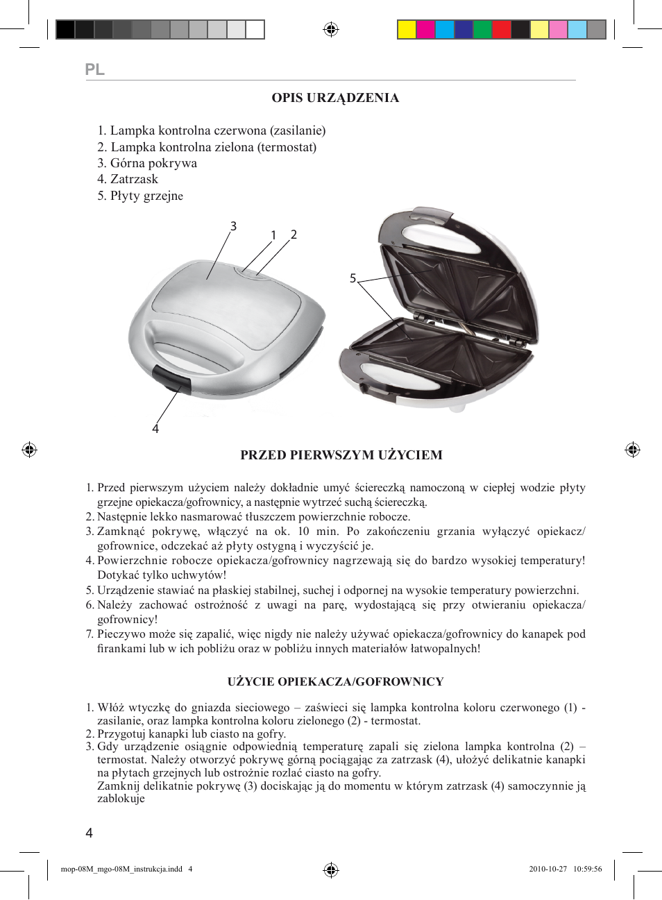 MPM MGO-08M User Manual | Page 4 / 24