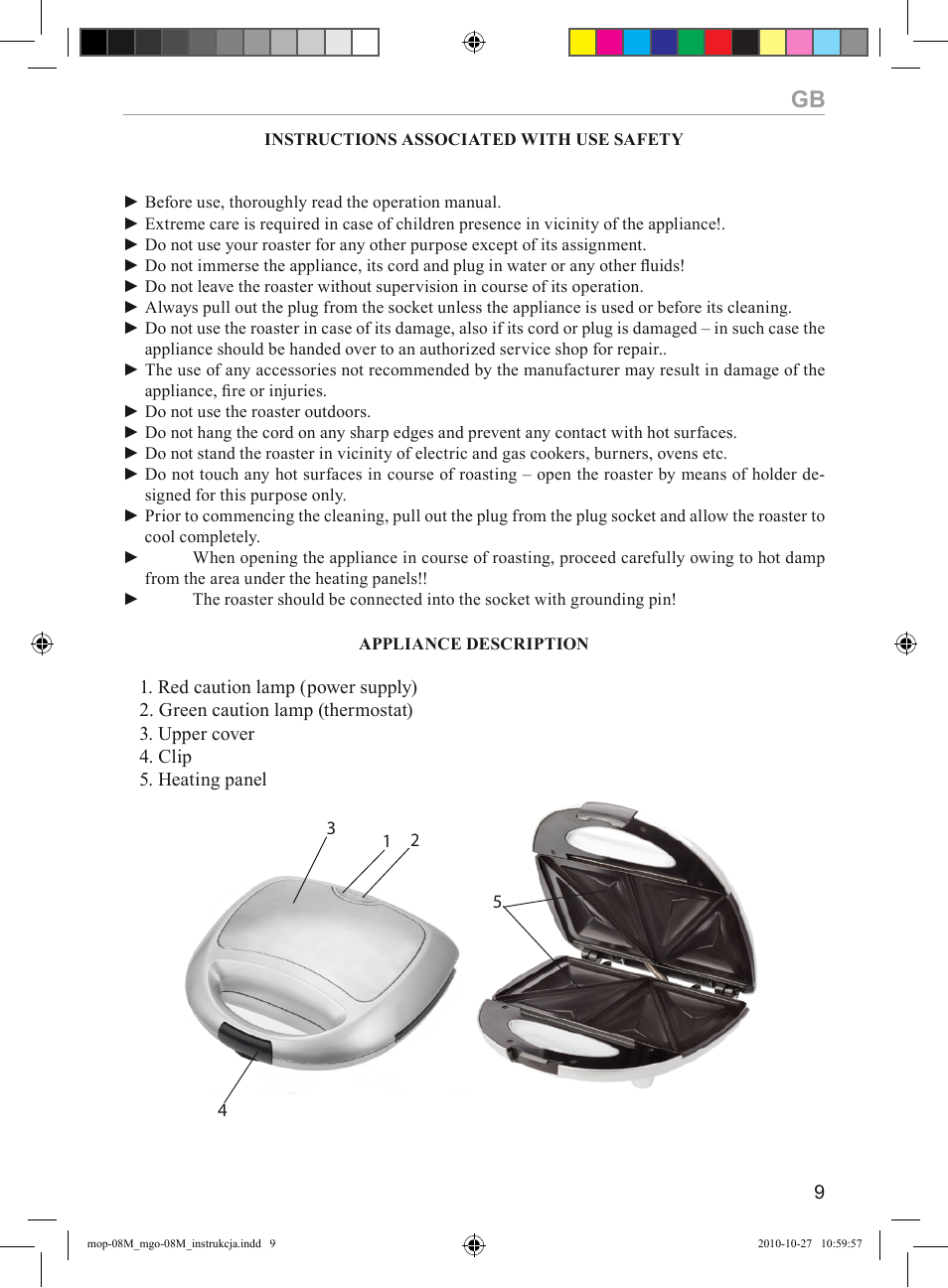 MPM MGO-08M User Manual | Page 9 / 24