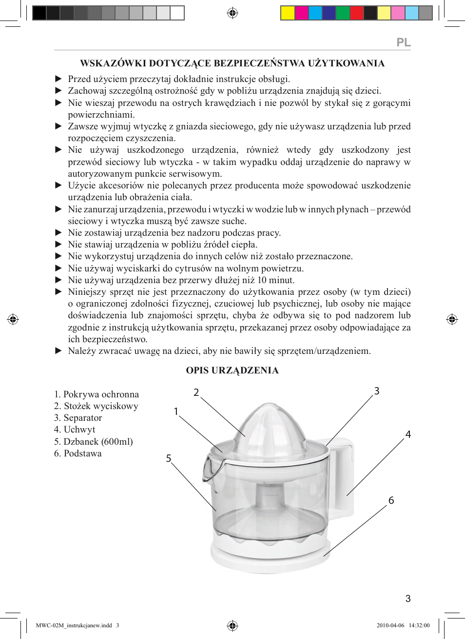 MPM MWC-02 User Manual | Page 3 / 24