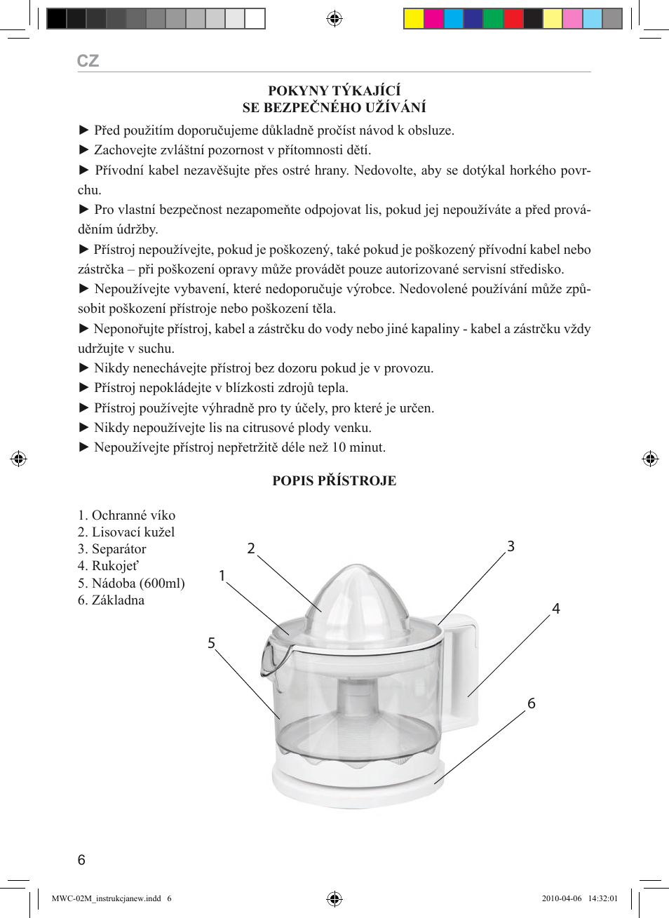 MPM MWC-02 User Manual | Page 6 / 24