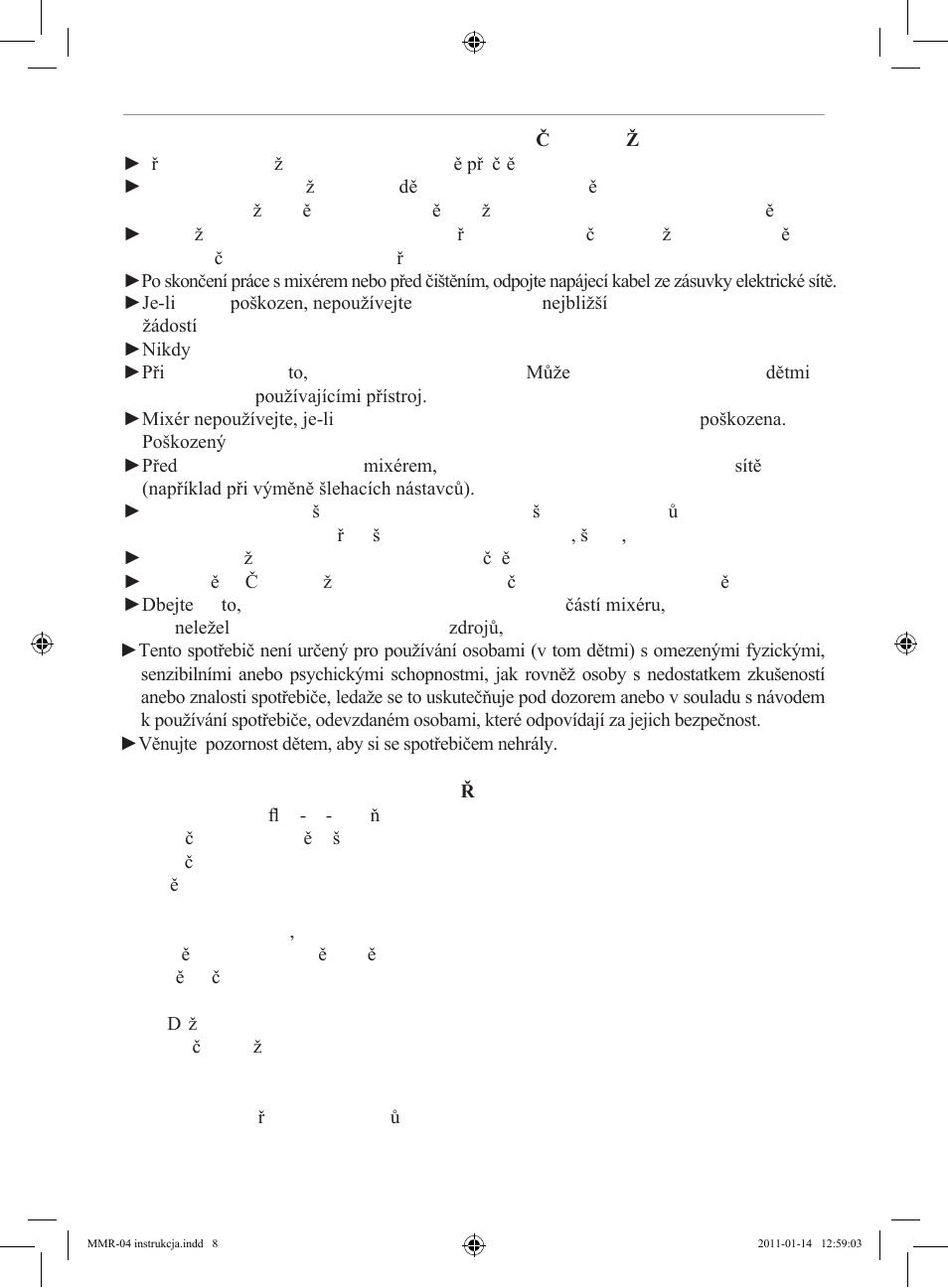 MPM MMR-04Z User Manual | Page 8 / 34