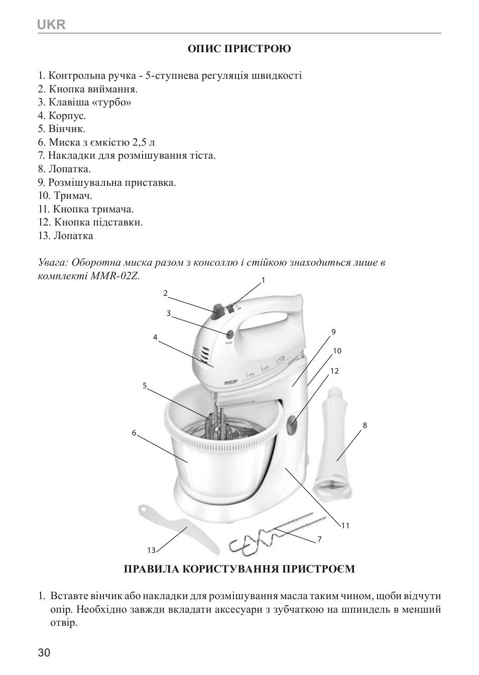 MPM MMR-03 User Manual | Page 30 / 34