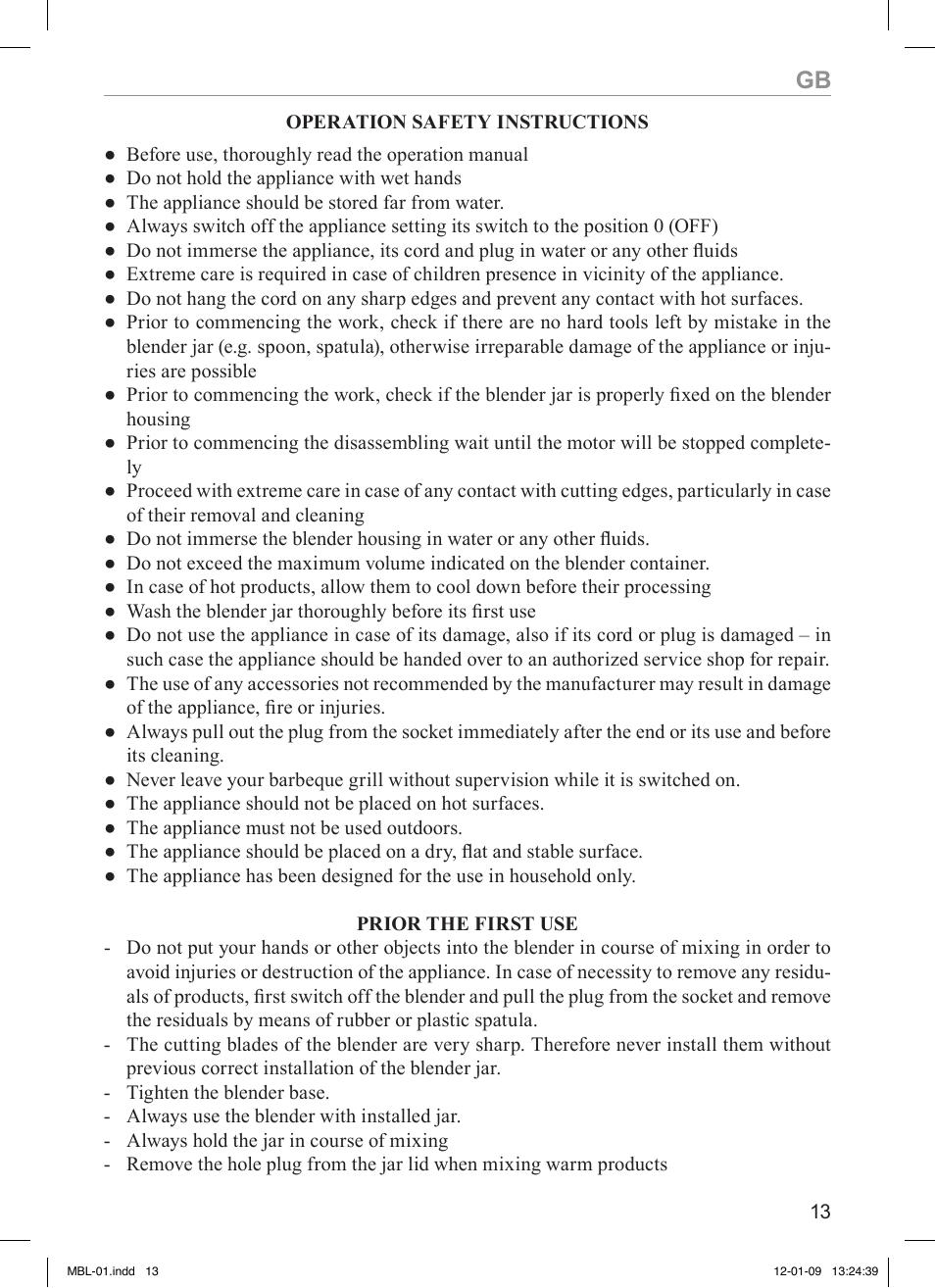 MPM MBL-01M User Manual | Page 13 / 36