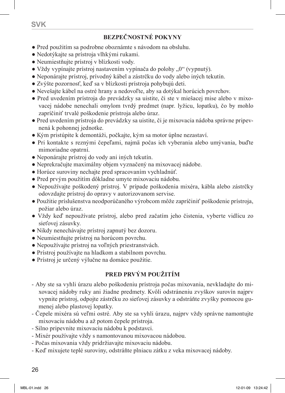 MPM MBL-01M User Manual | Page 26 / 36