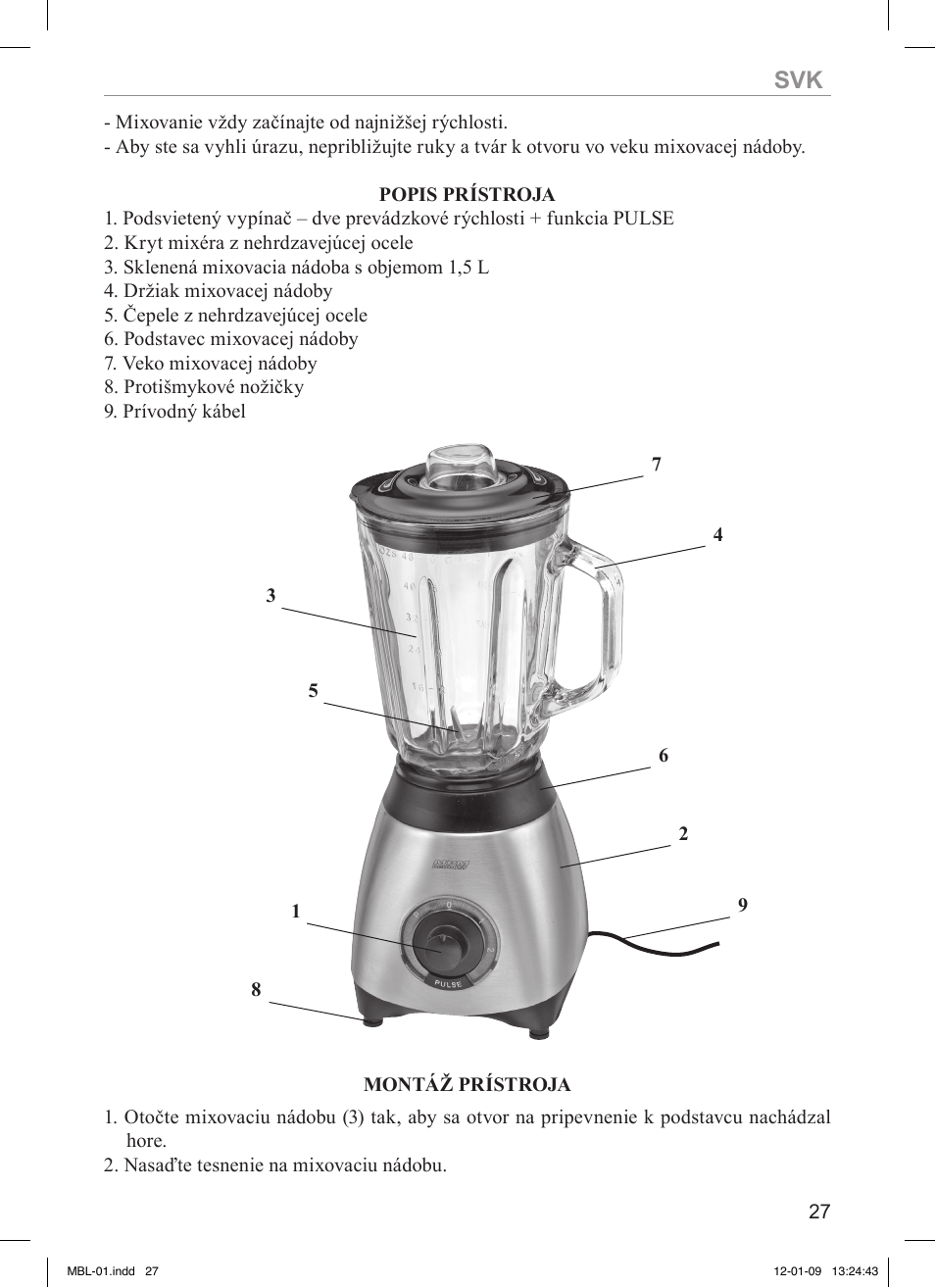 MPM MBL-01M User Manual | Page 27 / 36