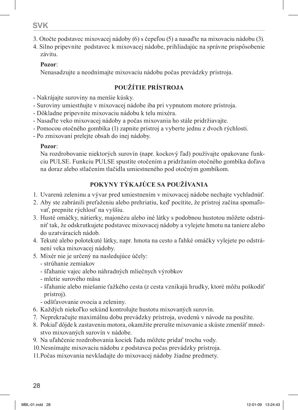 MPM MBL-01M User Manual | Page 28 / 36