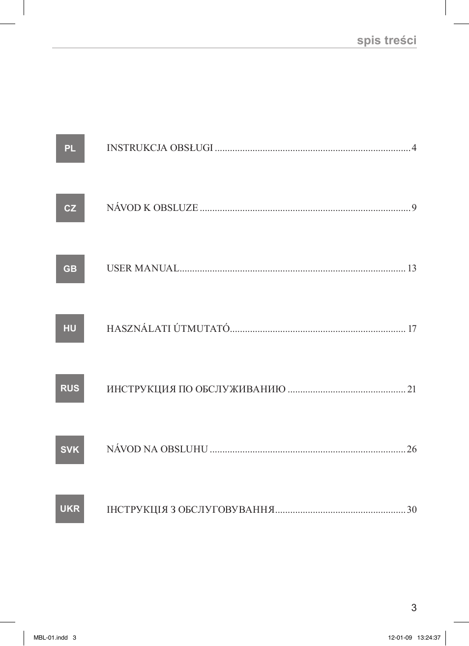 MPM MBL-01M User Manual | Page 3 / 36