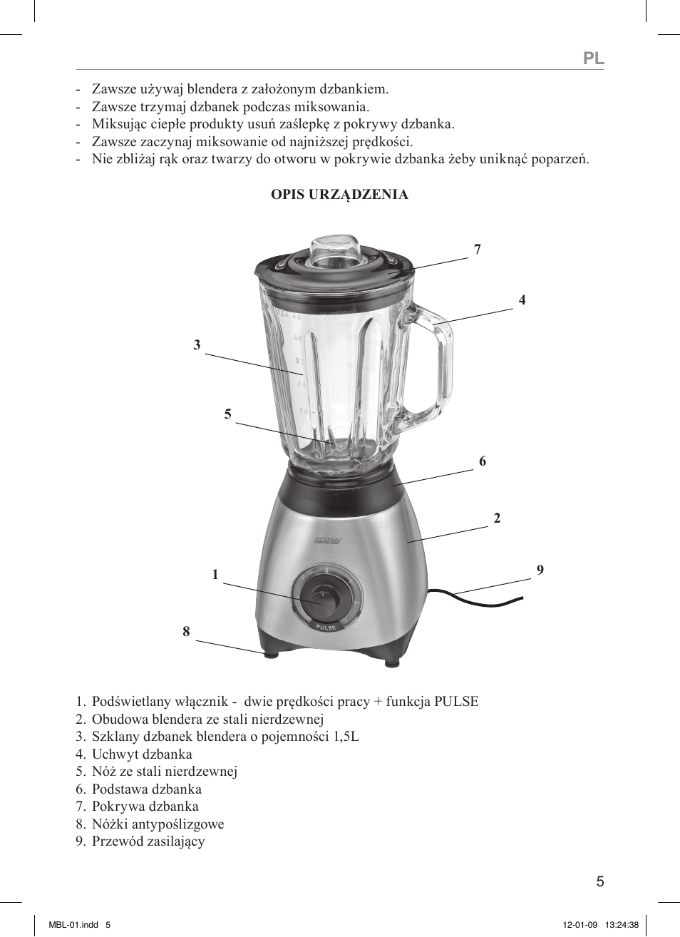 MPM MBL-01M User Manual | Page 5 / 36