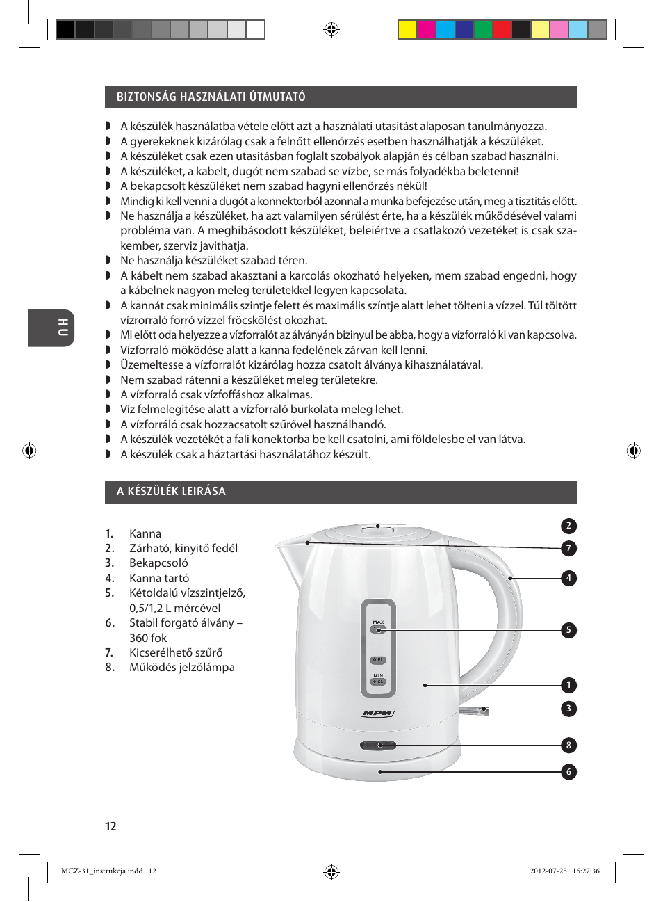 MPM MCZ-31 User Manual | Page 12 / 24