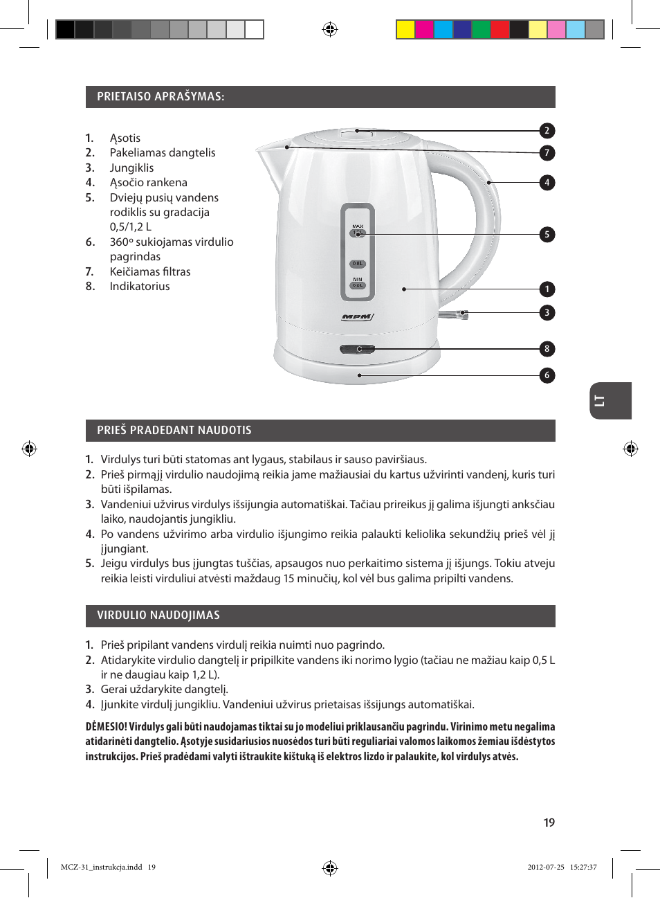 MPM MCZ-31 User Manual | Page 19 / 24