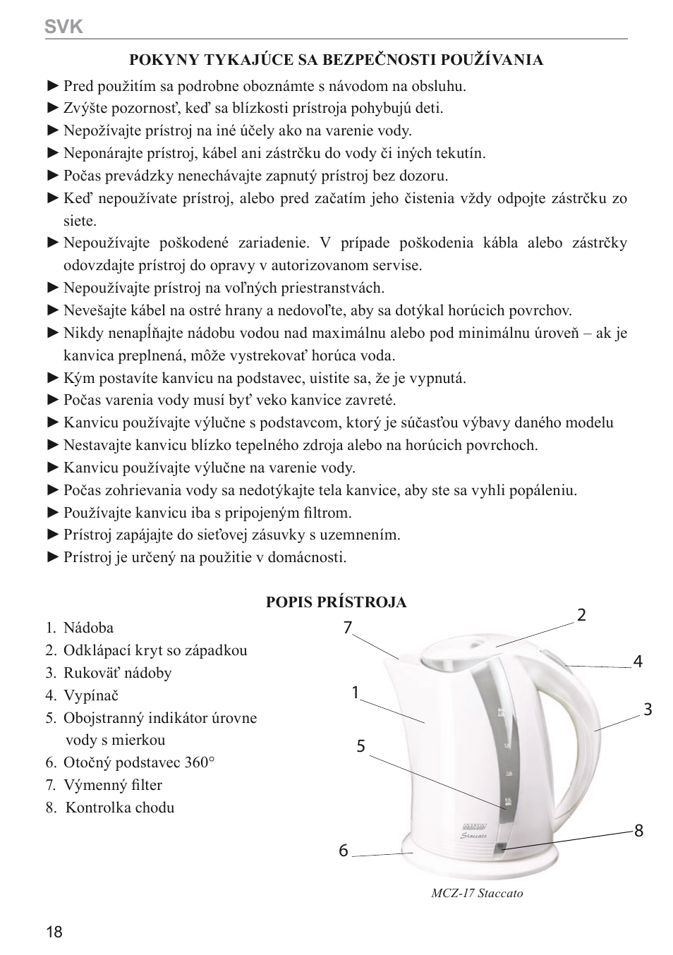 MPM MCZ-17 User Manual | Page 18 / 24