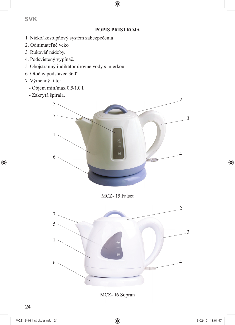 MPM MCZ-16 User Manual | Page 24 / 32