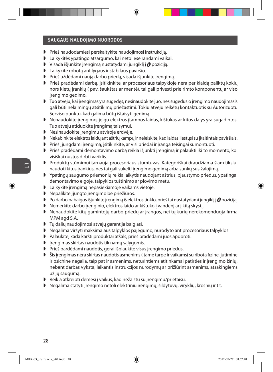 MPM MRK-03 User Manual | Page 28 / 40