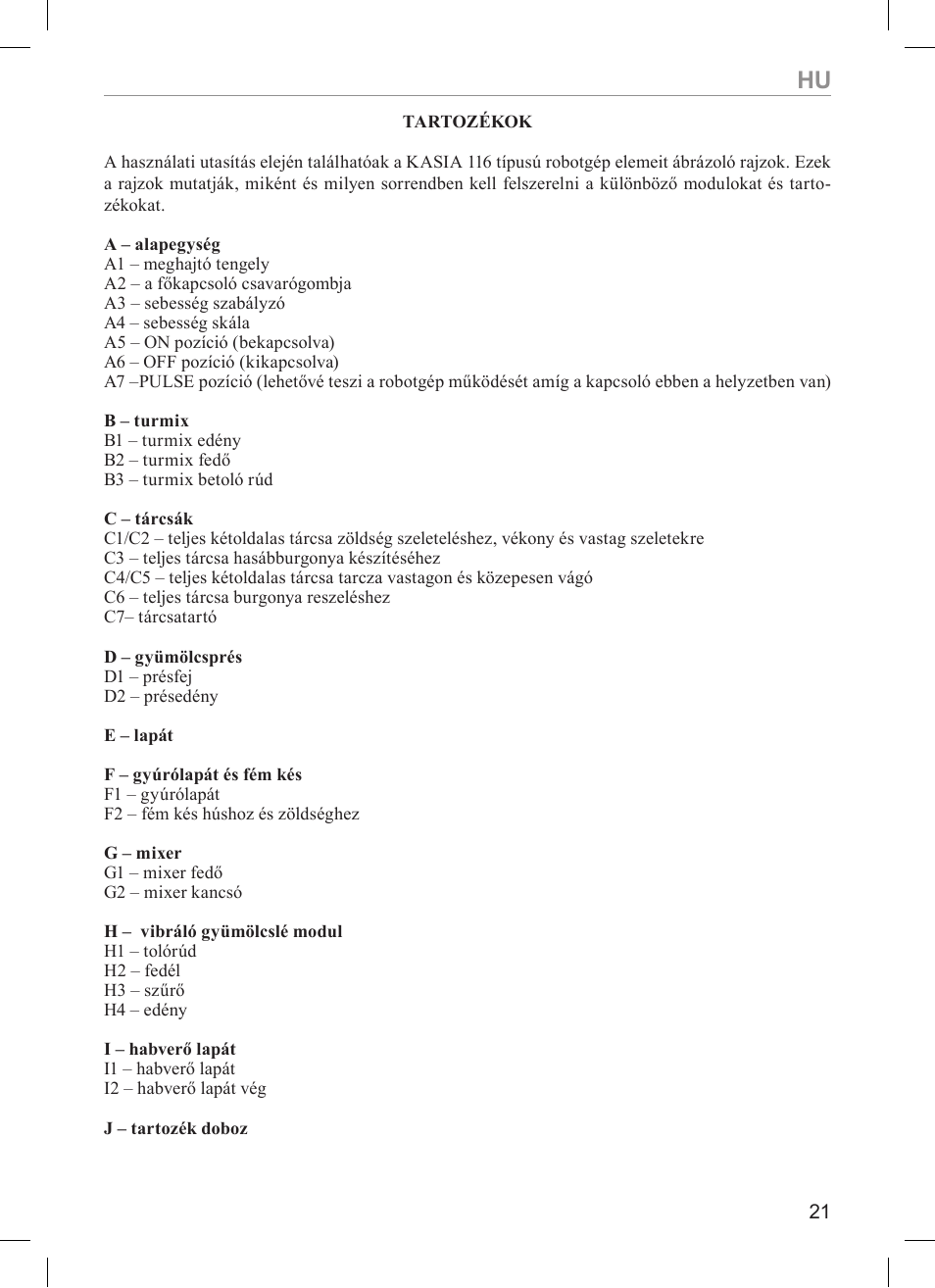 MPM Kasia 116 User Manual | Page 21 / 44