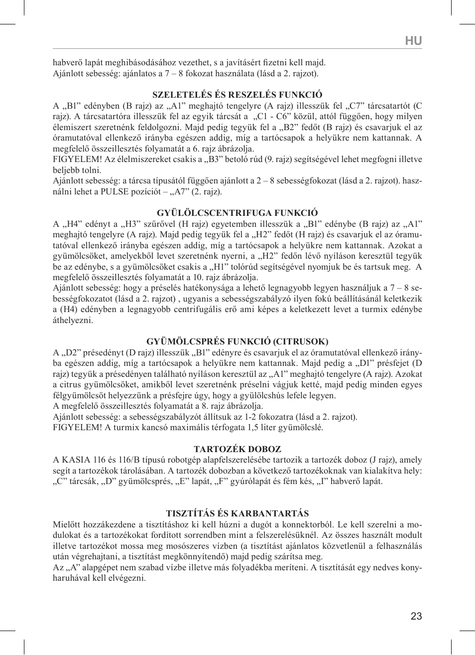 MPM Kasia 116 User Manual | Page 23 / 44