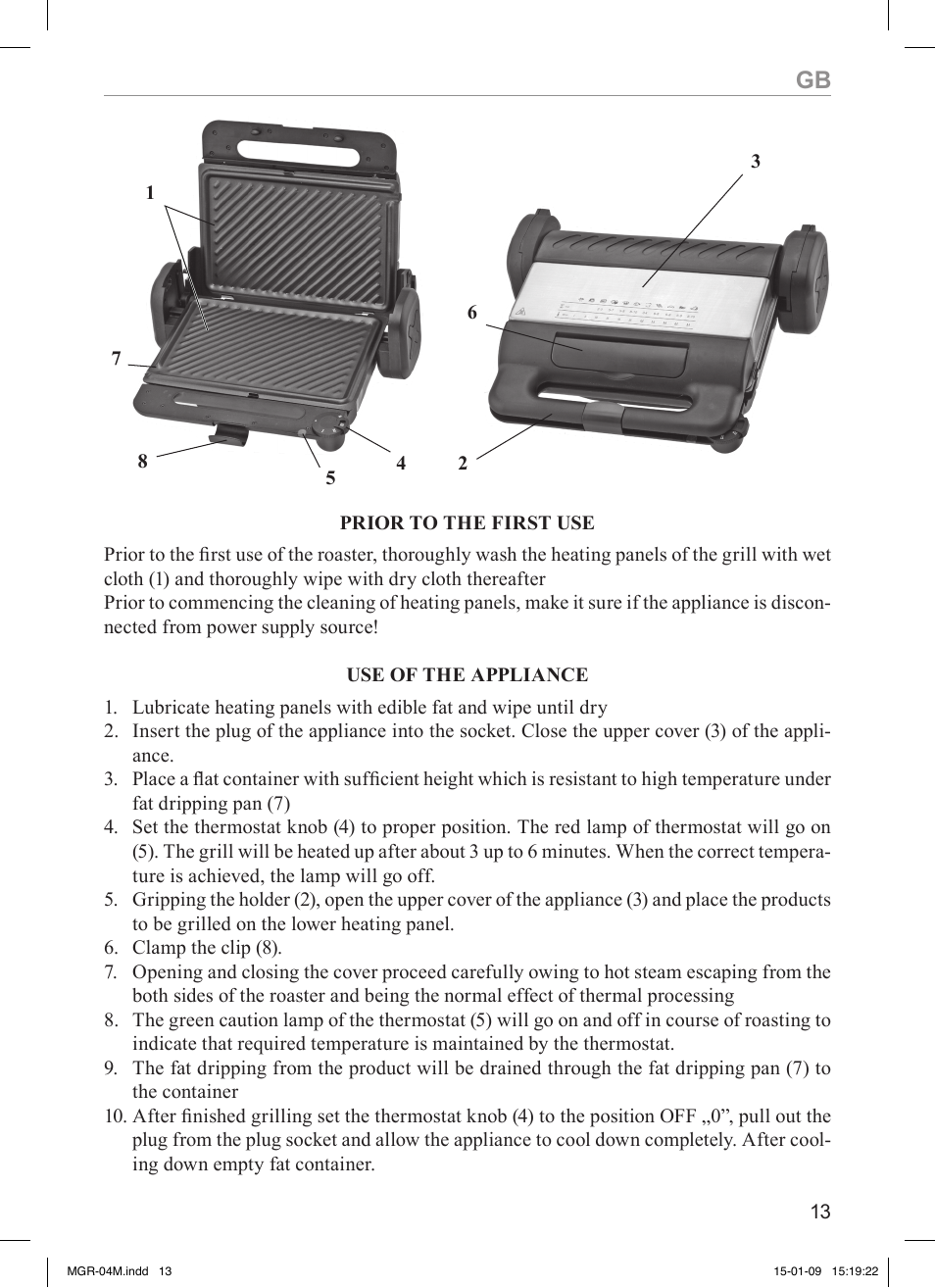 MPM MGR-04M User Manual | Page 13 / 32