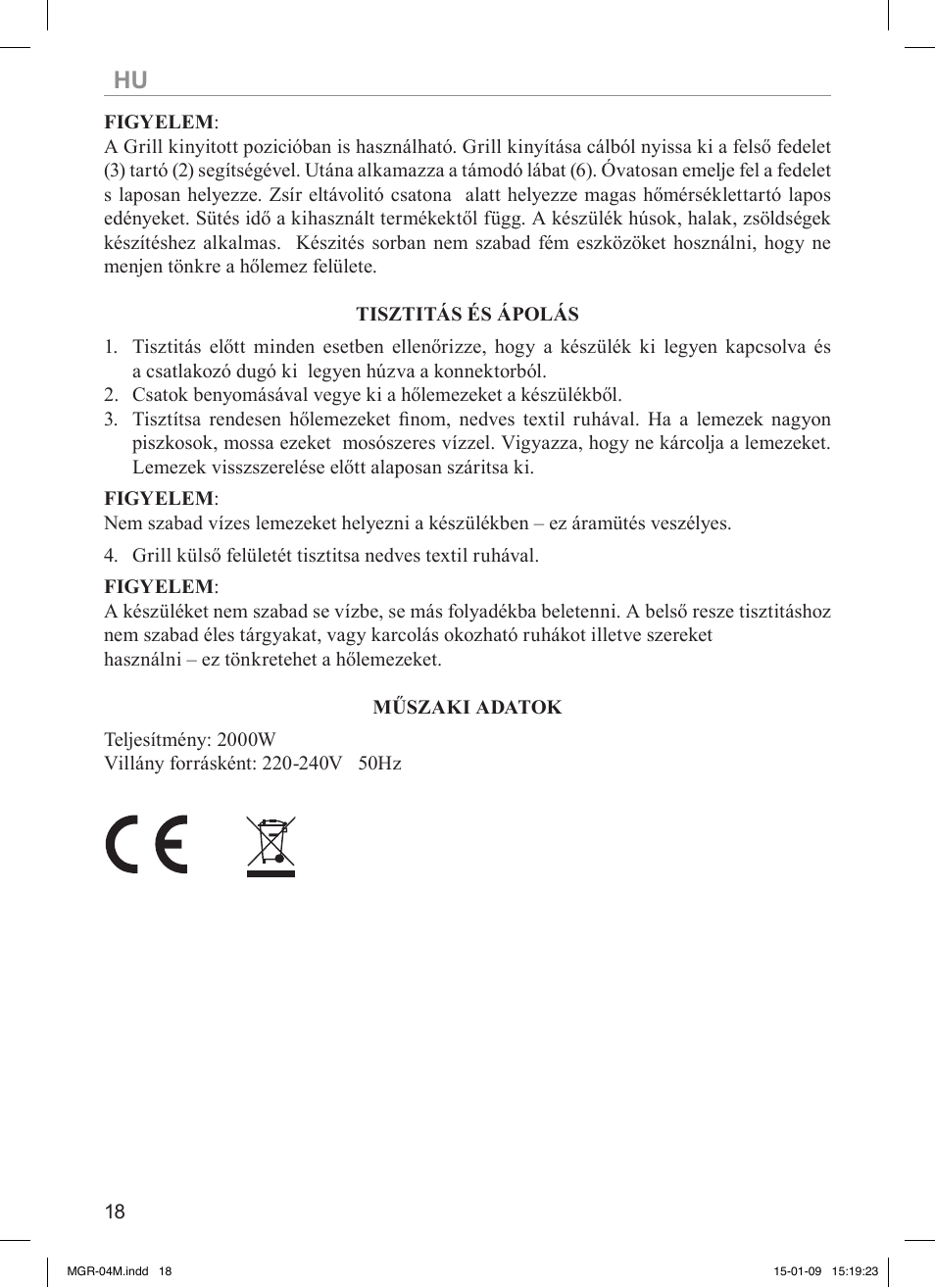 MPM MGR-04M User Manual | Page 18 / 32