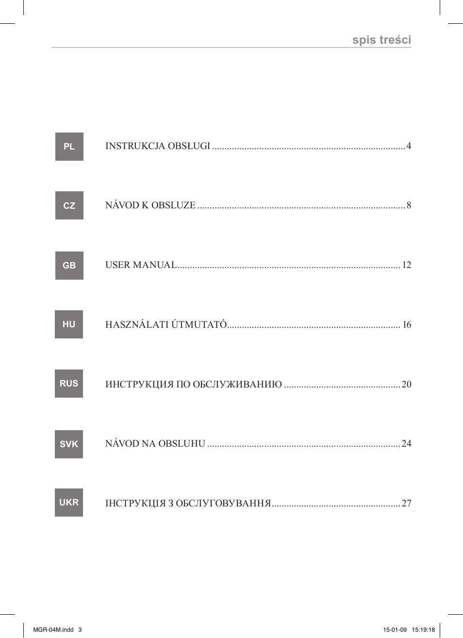 MPM MGR-04M User Manual | Page 3 / 32