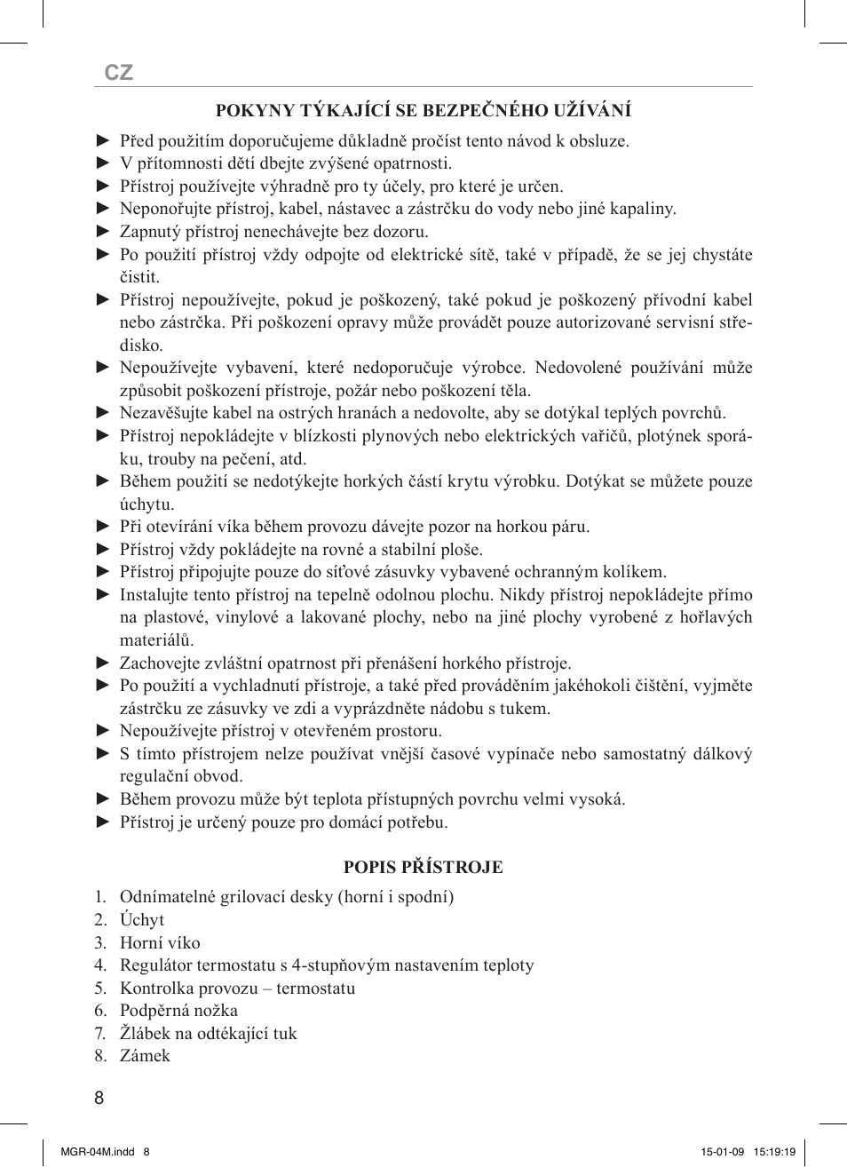 MPM MGR-04M User Manual | Page 8 / 32