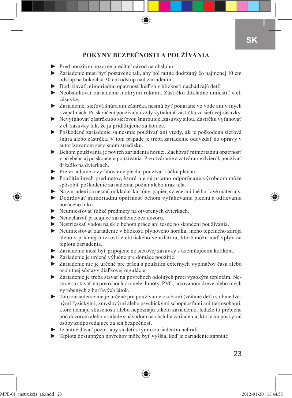 MPM MPE-01 User Manual | Page 23 / 32