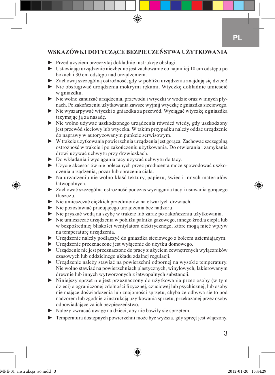 MPM MPE-01 User Manual | Page 3 / 32